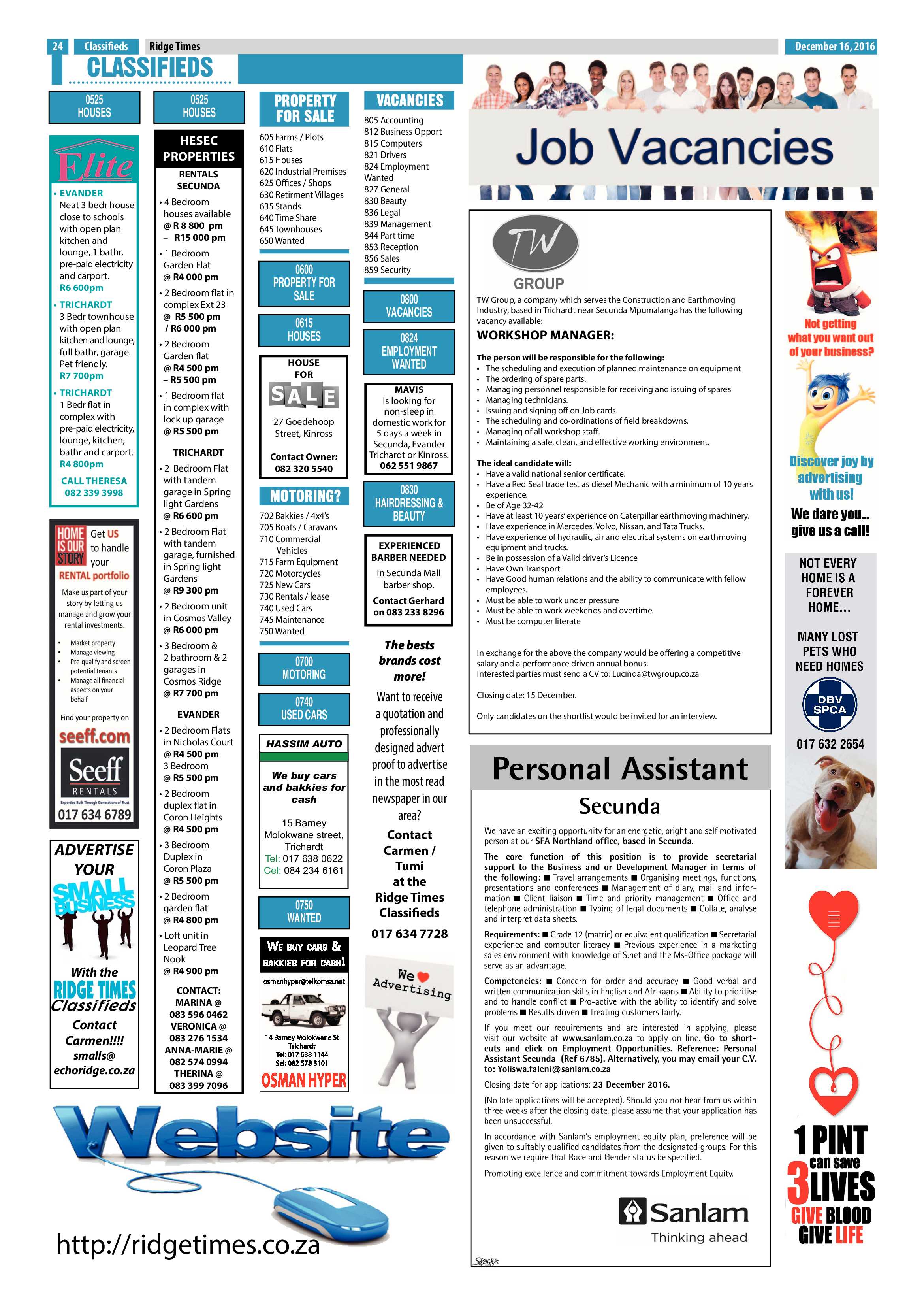 Ridge Times, 16 December 2016 page 24