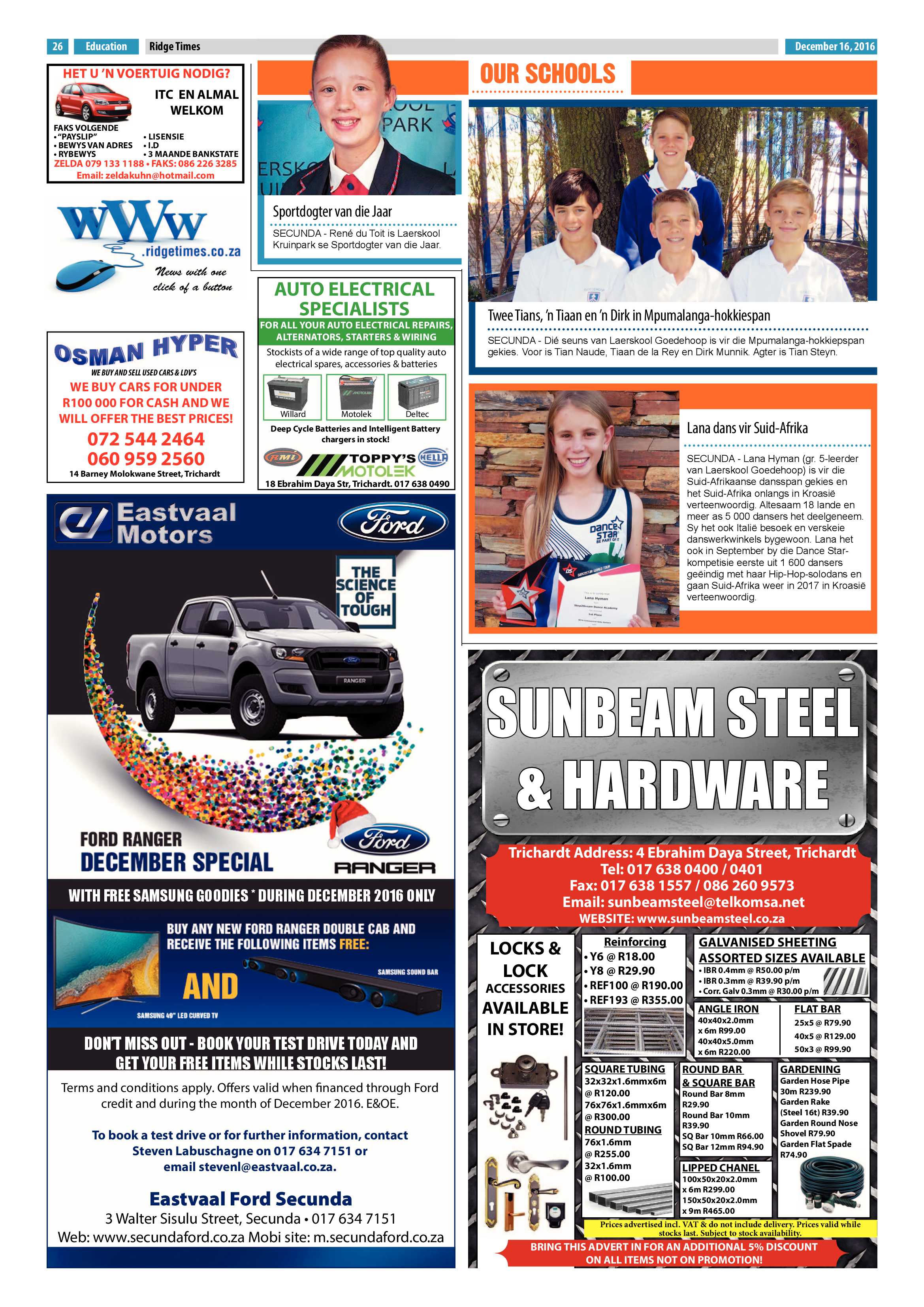 Ridge Times, 16 December 2016 page 26