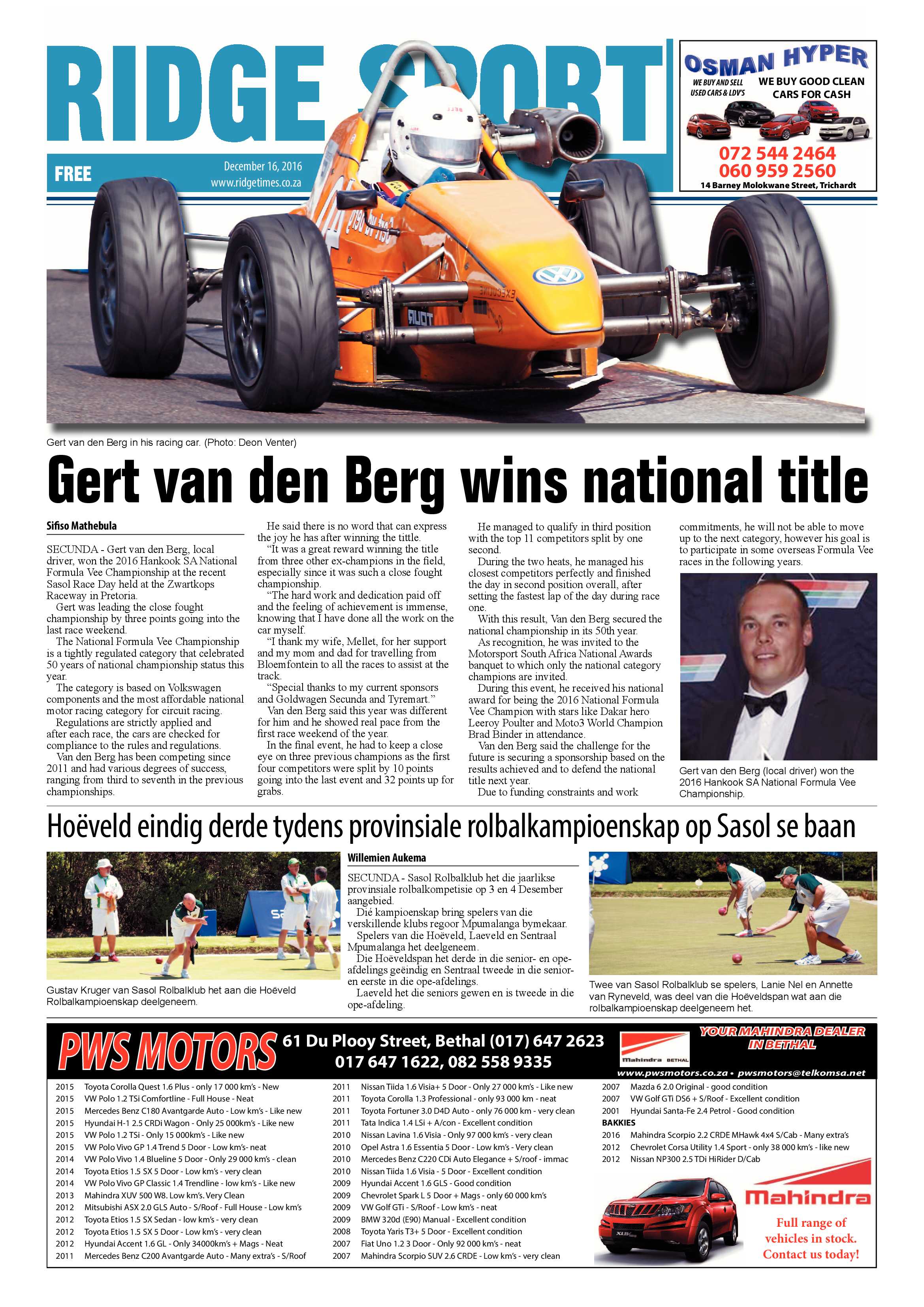 Ridge Times, 16 December 2016 page 28
