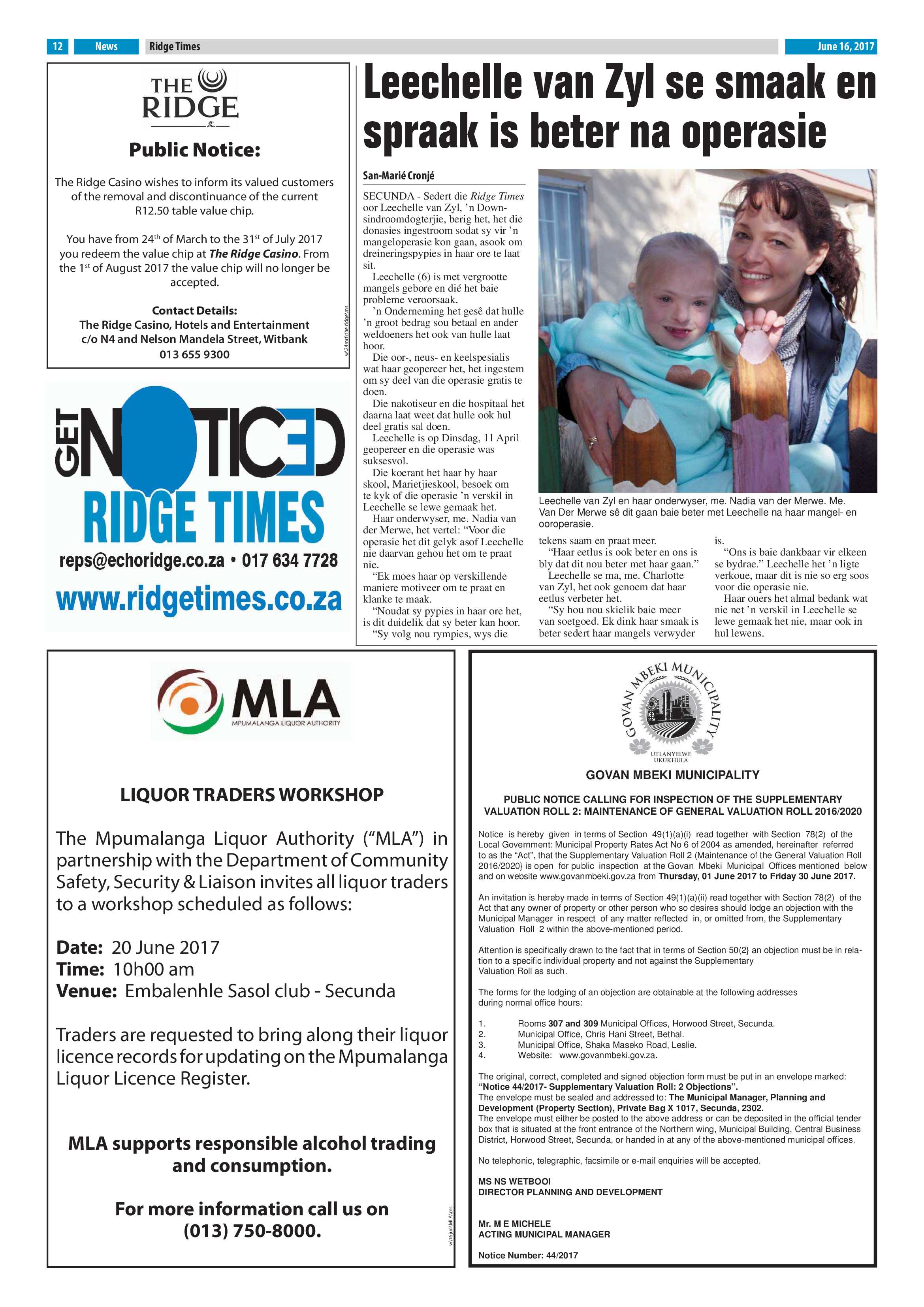 Ridge Times, 16 June 2017 page 12