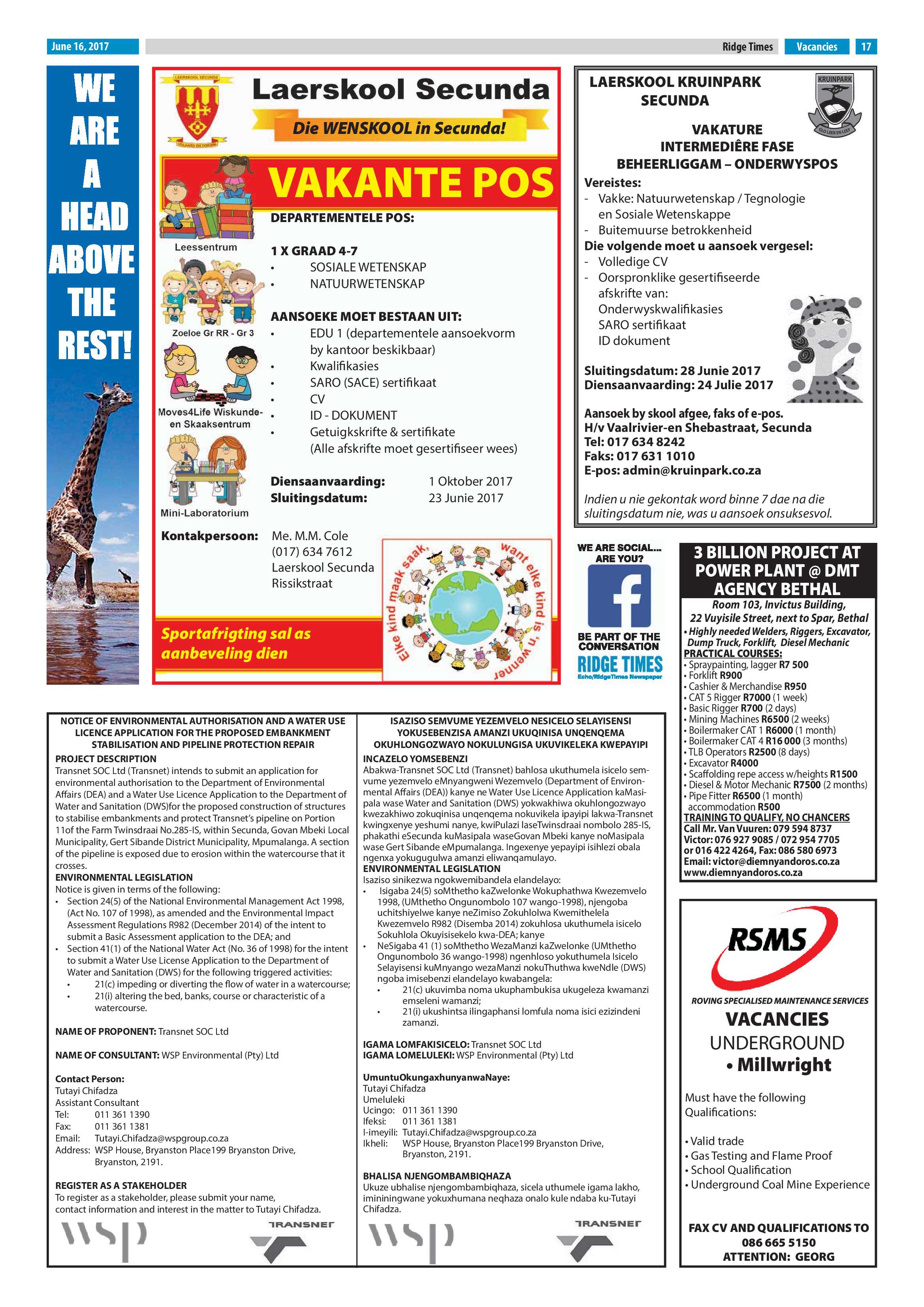 Ridge Times, 16 June 2017 page 17