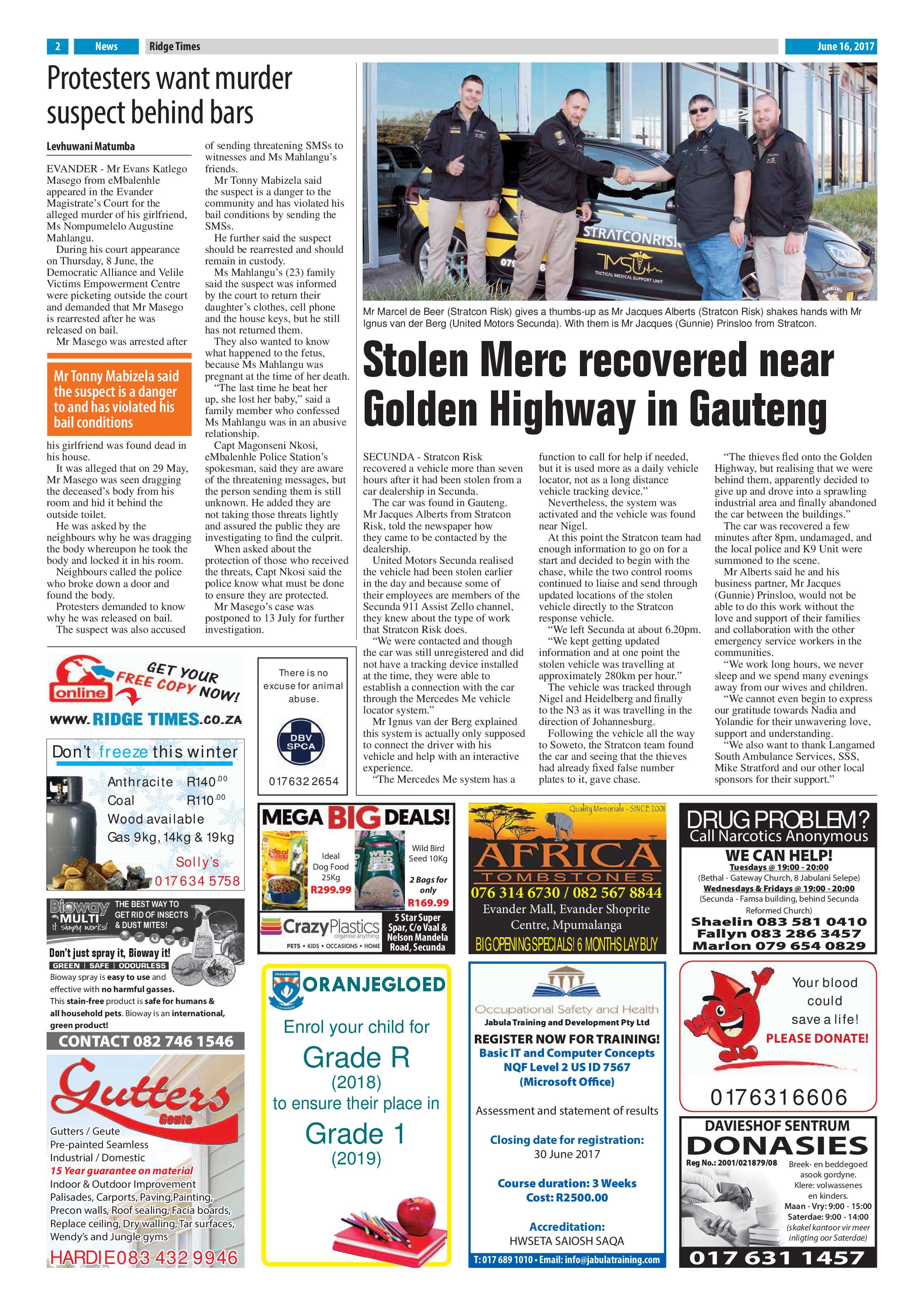 Ridge Times, 16 June 2017 page 2