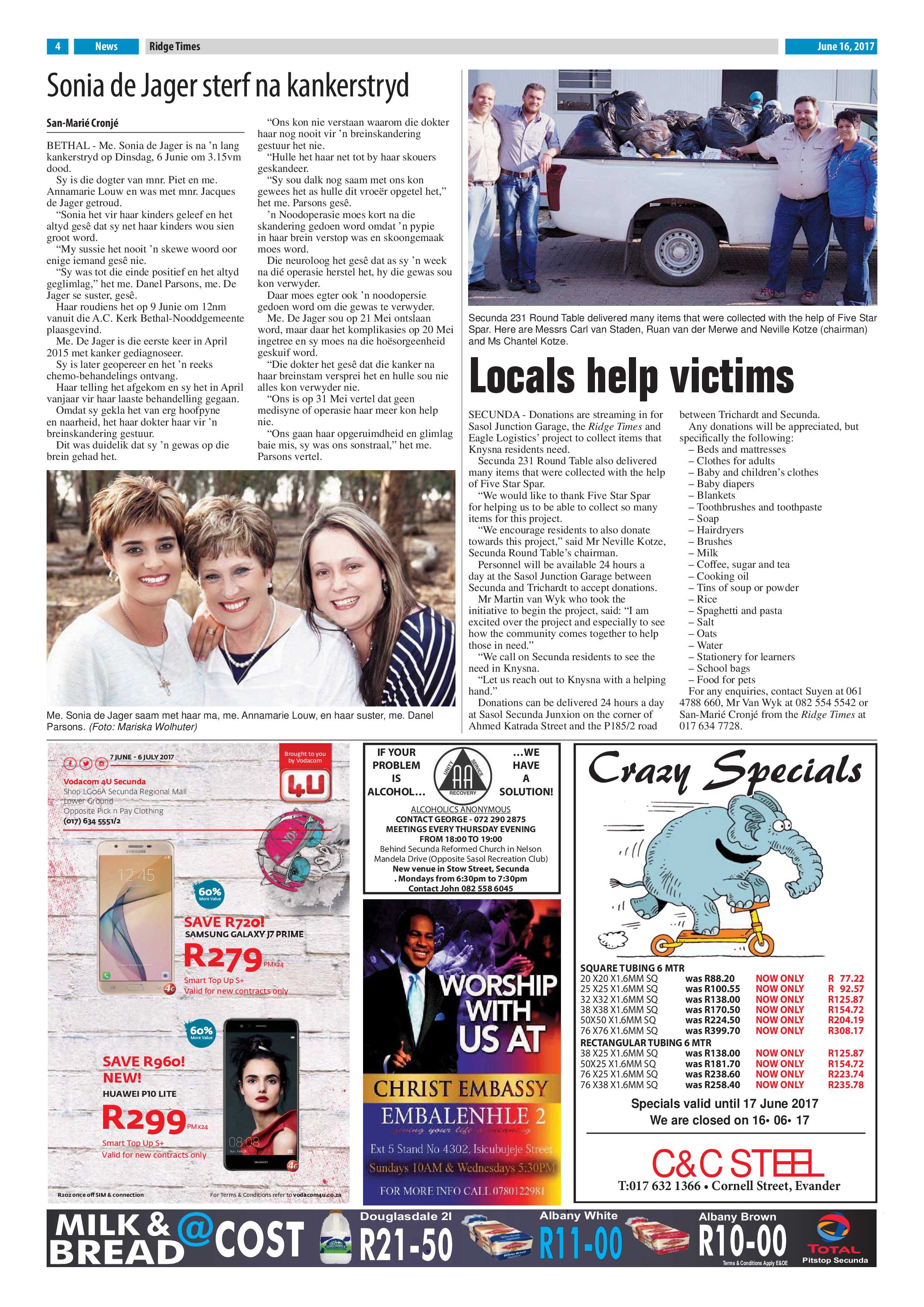 Ridge Times, 16 June 2017 page 4