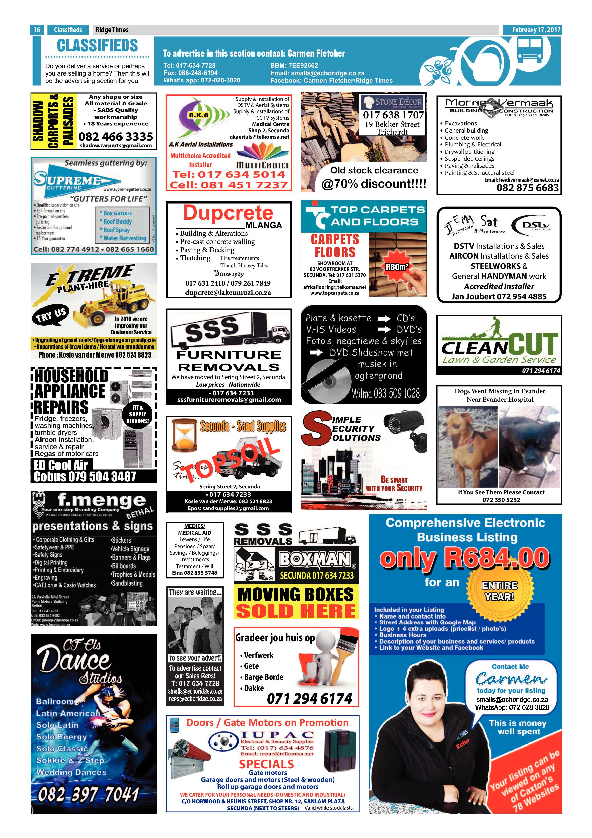 Ridge Times, 17 February 2017 page 16