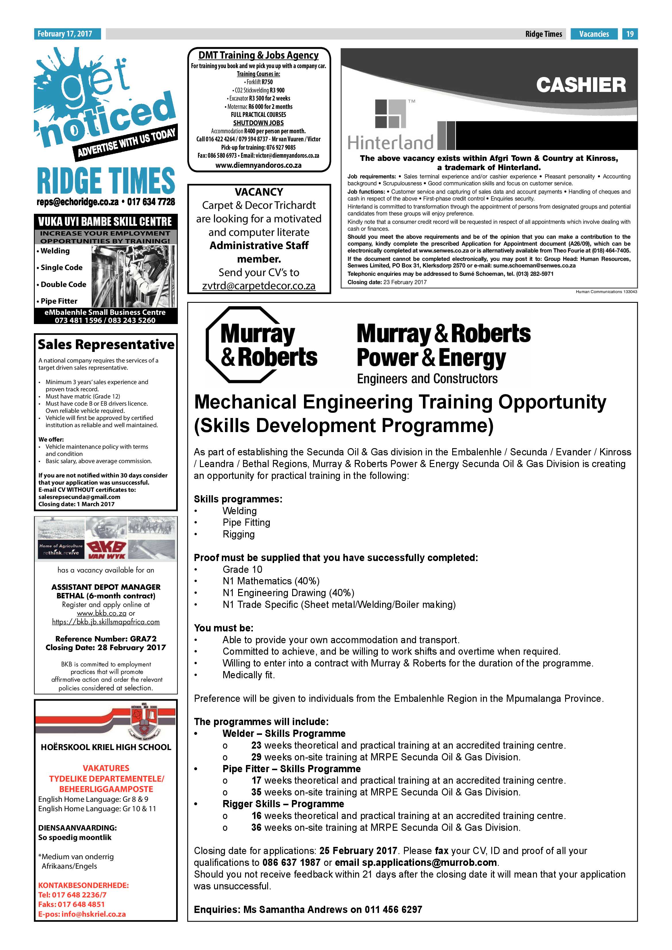 Ridge Times, 17 February 2017 page 19