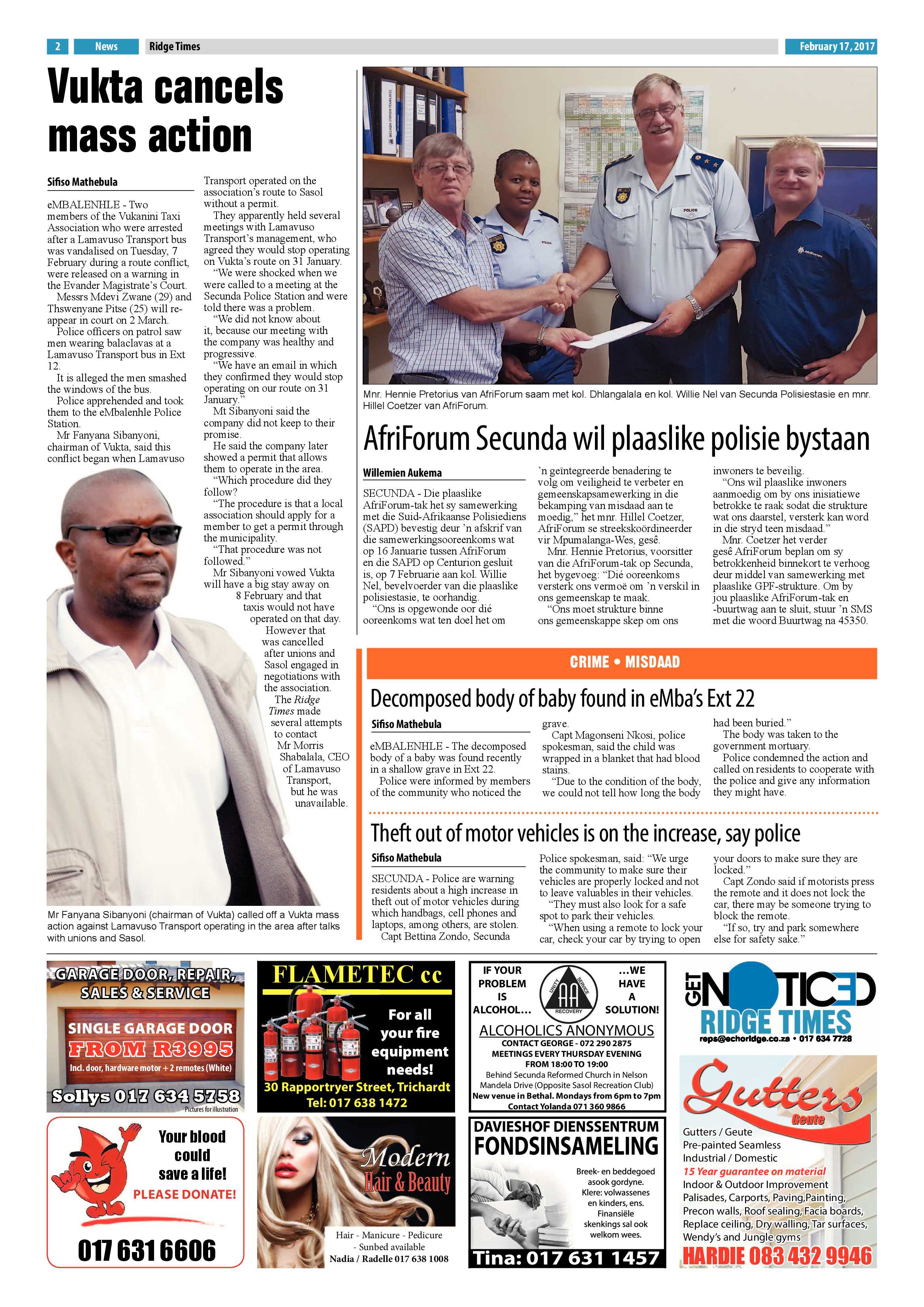 Ridge Times, 17 February 2017 page 2