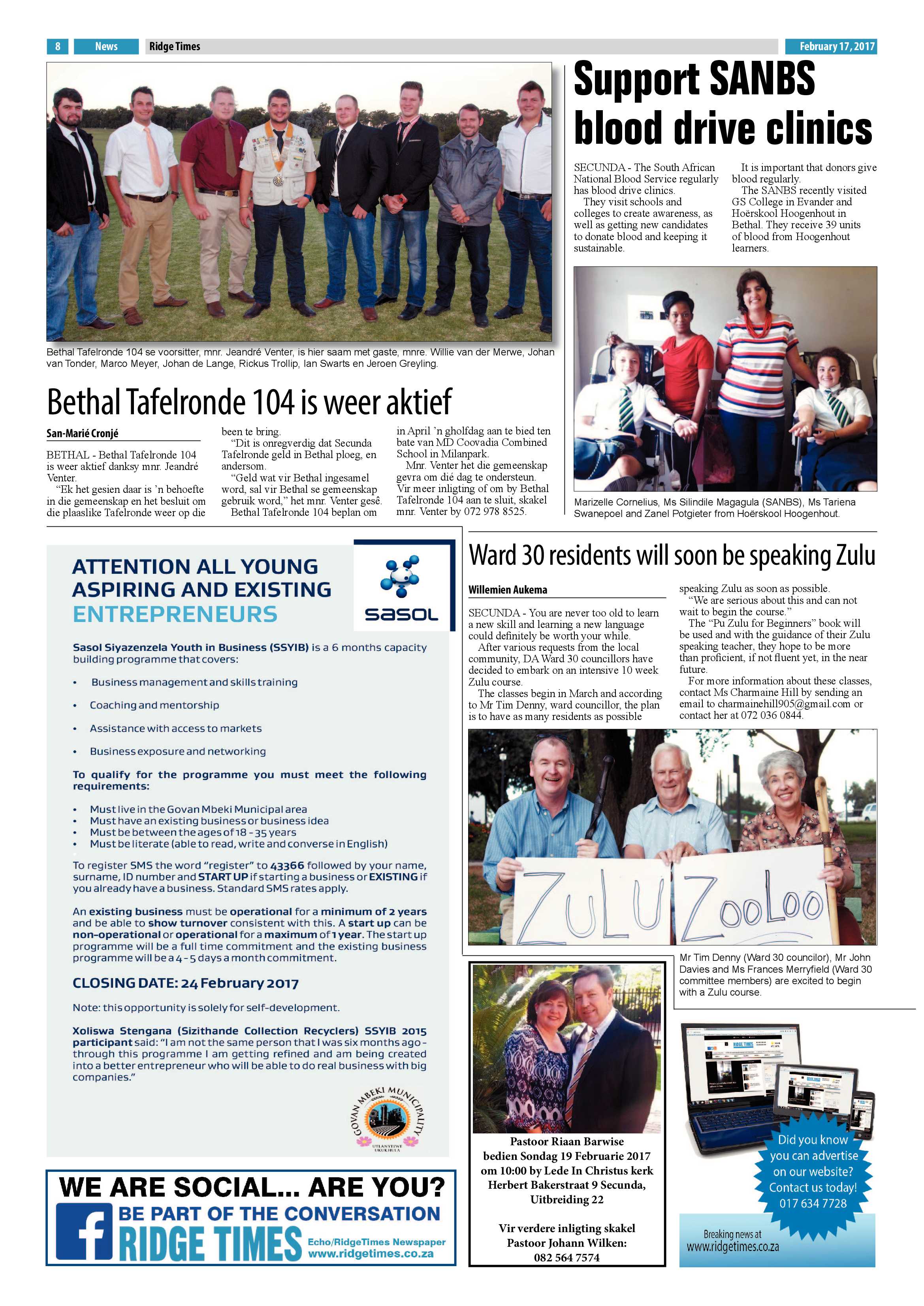 Ridge Times, 17 February 2017 page 8