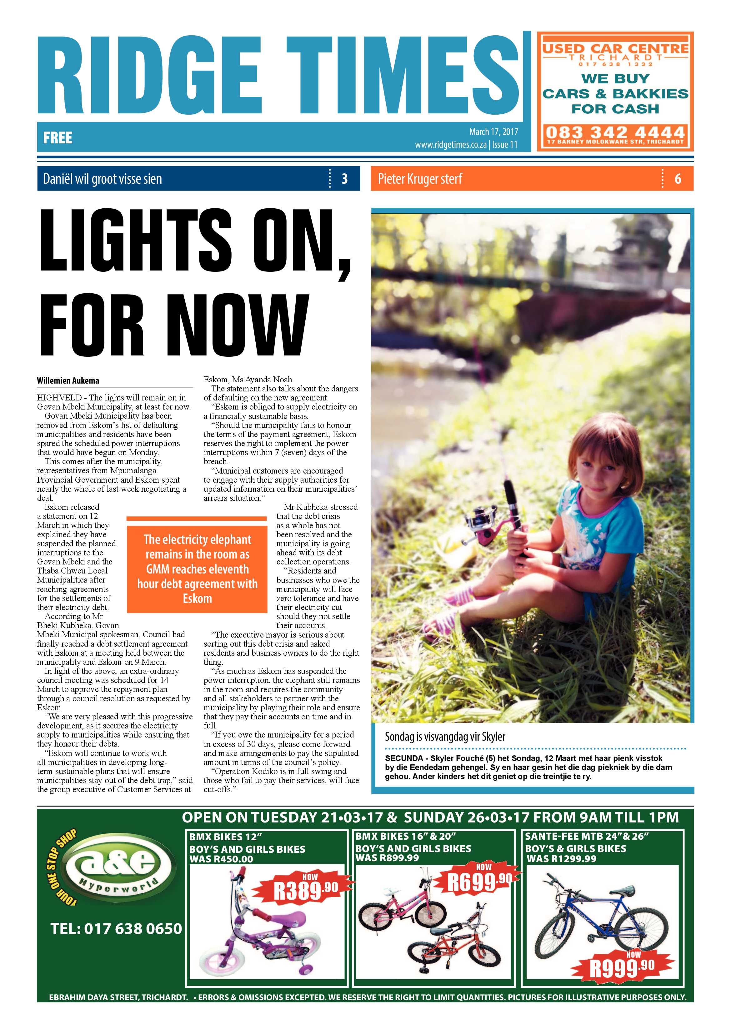 Ridge Times, 17 March page 1