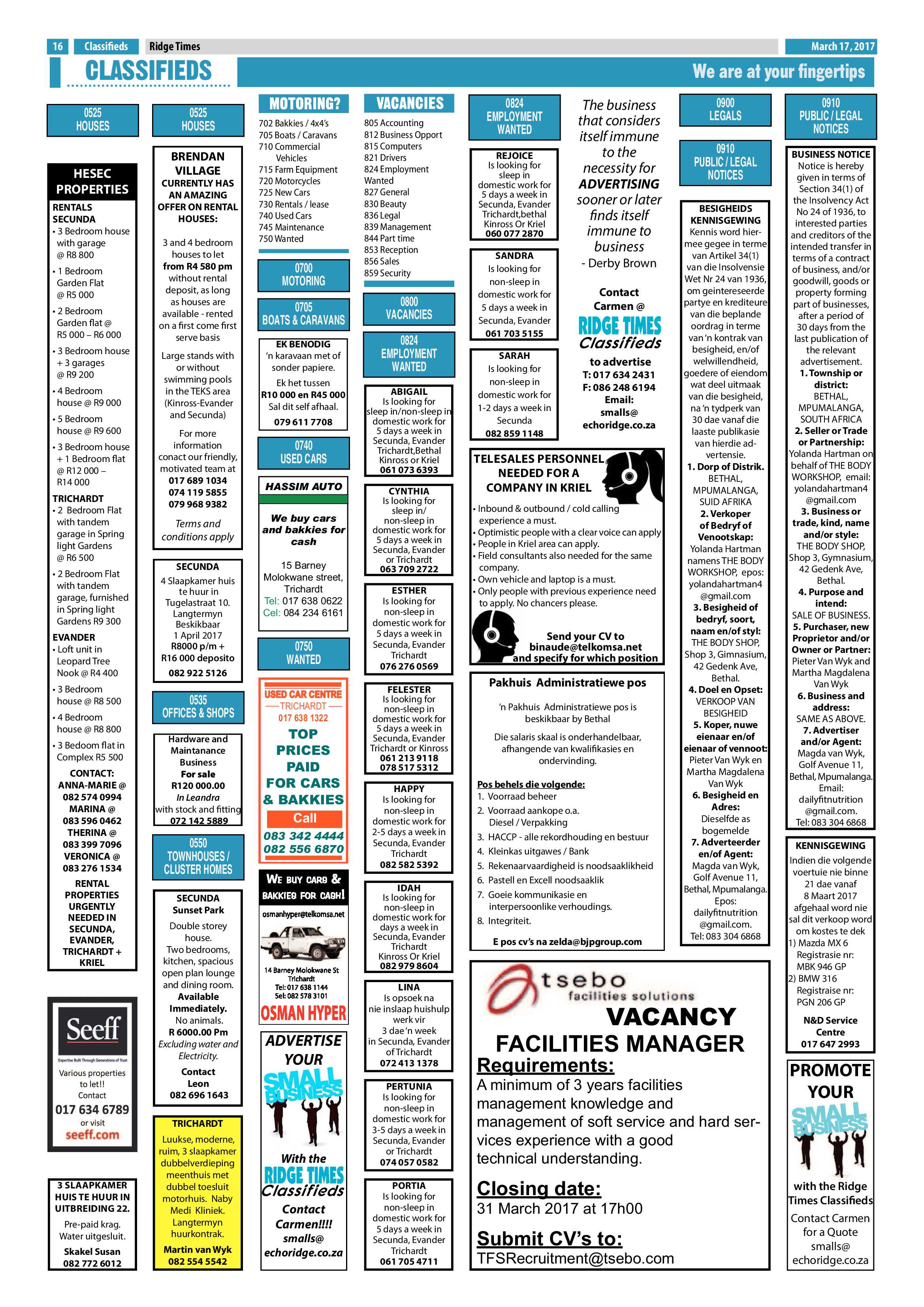 Ridge Times, 17 March page 16