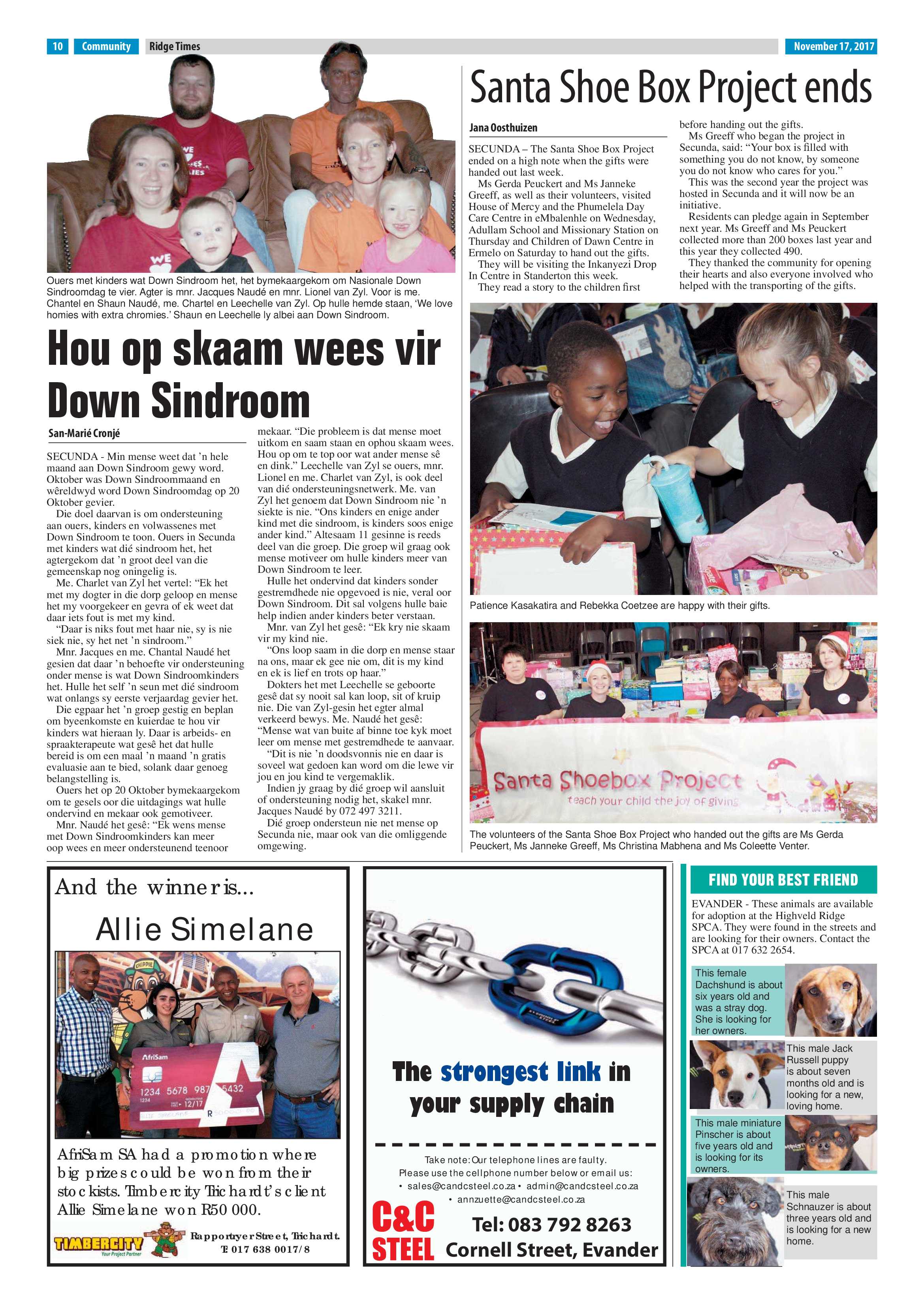 Ridge Times, 17 November 2017 page 10