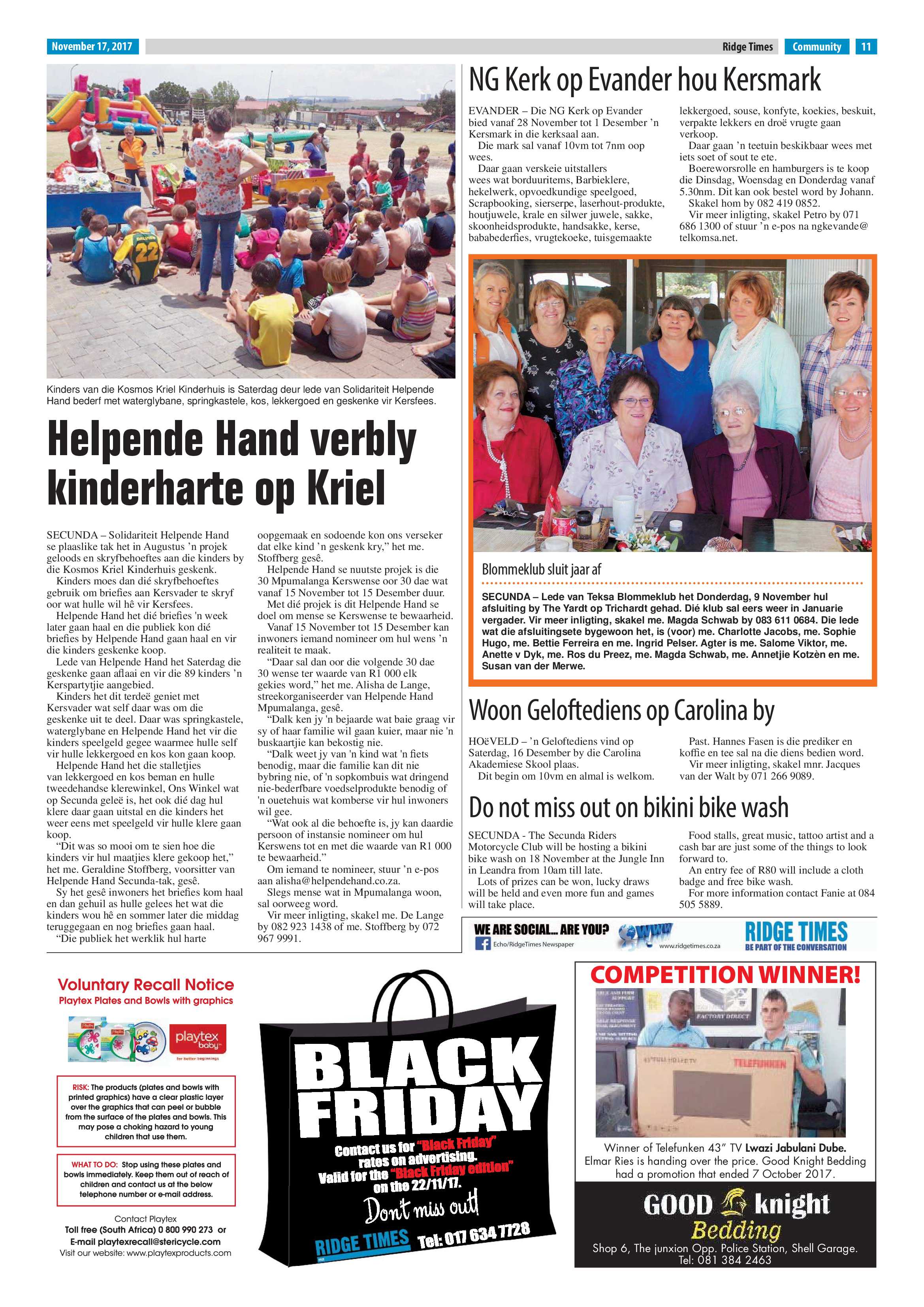 Ridge Times, 17 November 2017 page 11