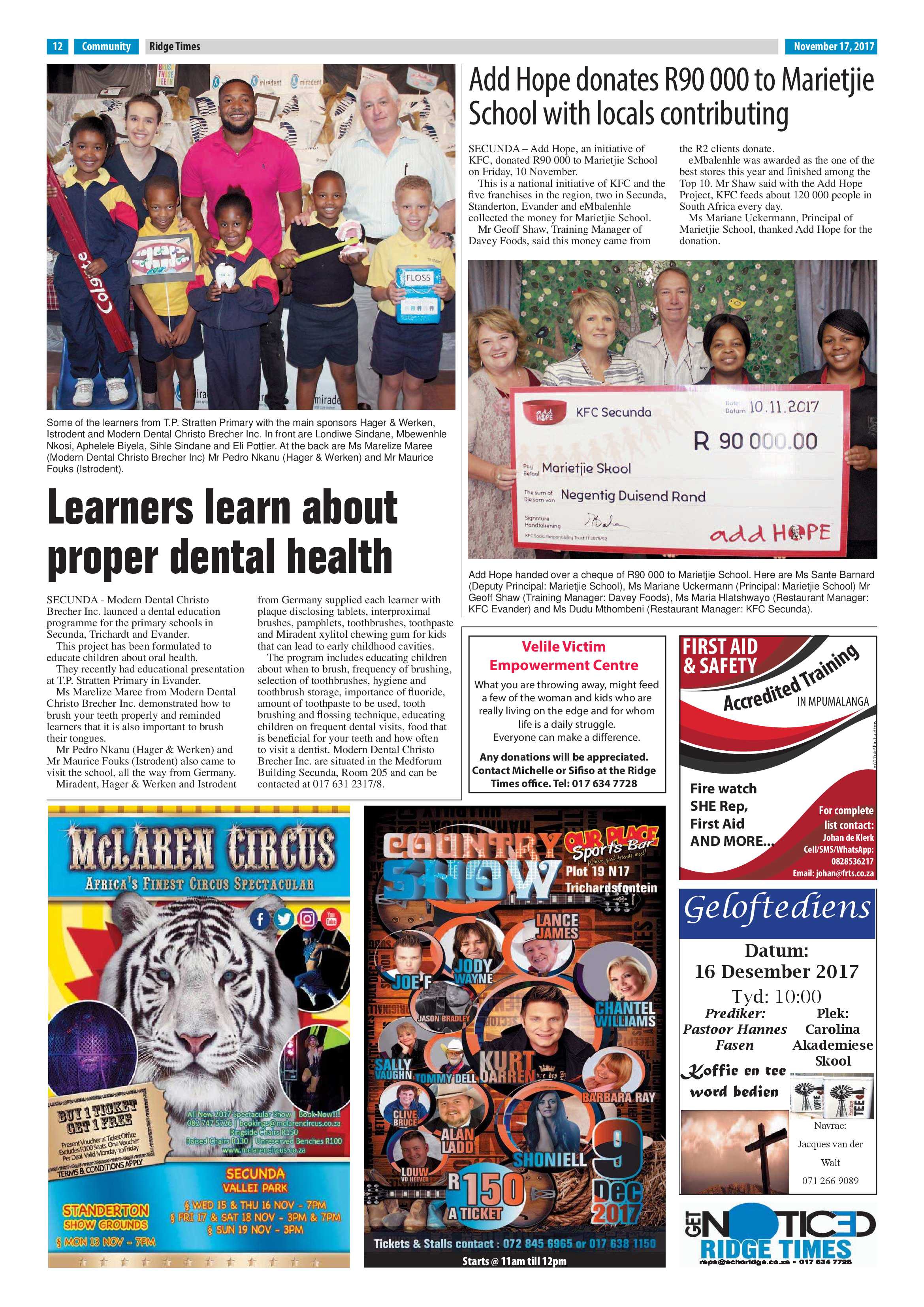 Ridge Times, 17 November 2017 page 12