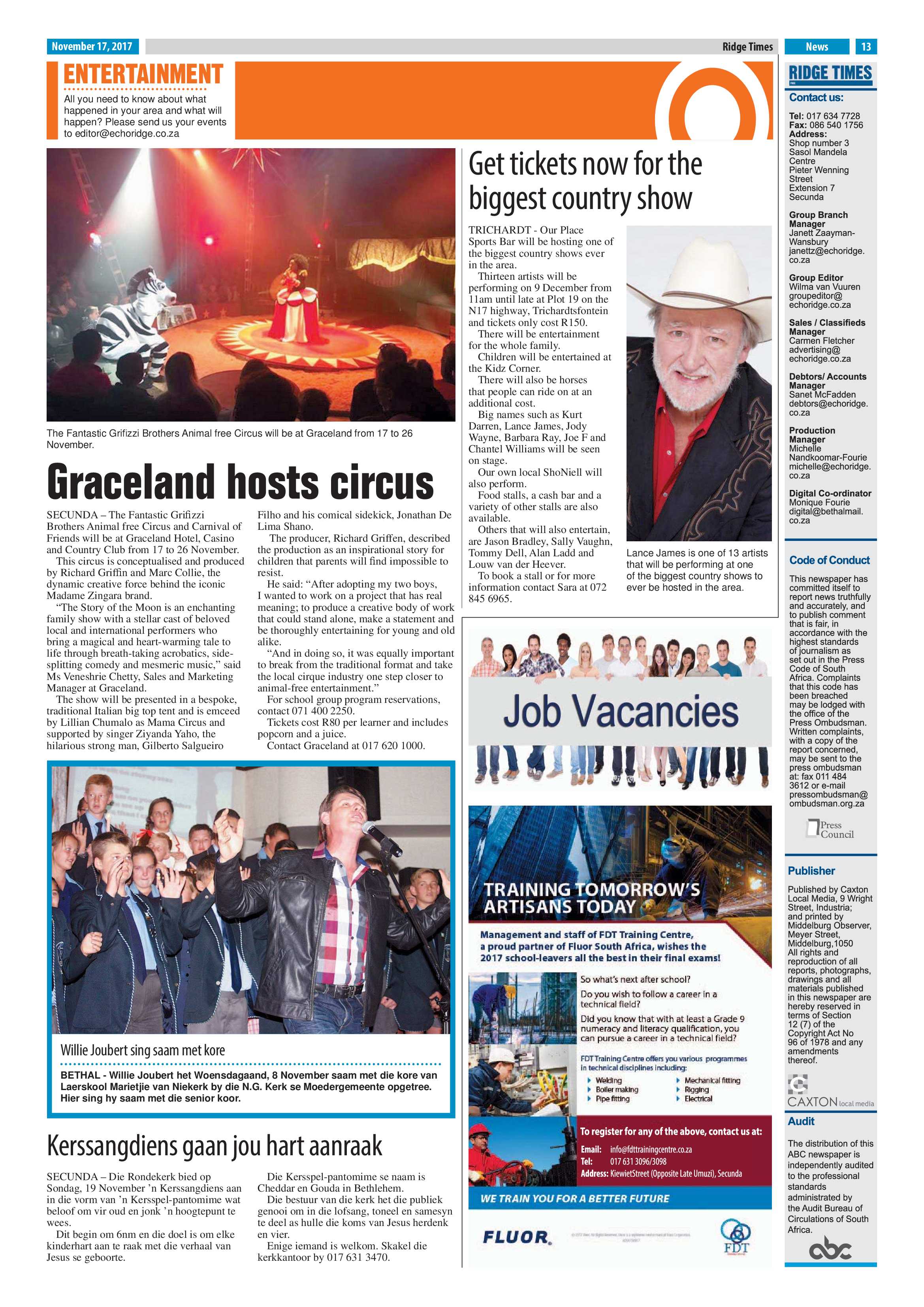 Ridge Times, 17 November 2017 page 13