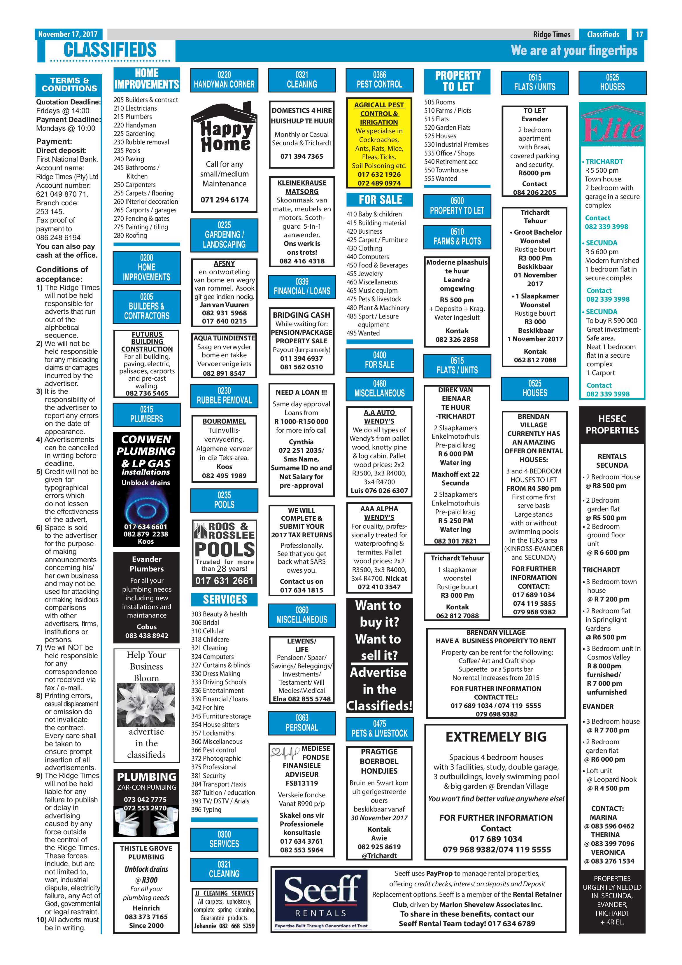 Ridge Times, 17 November 2017 page 17