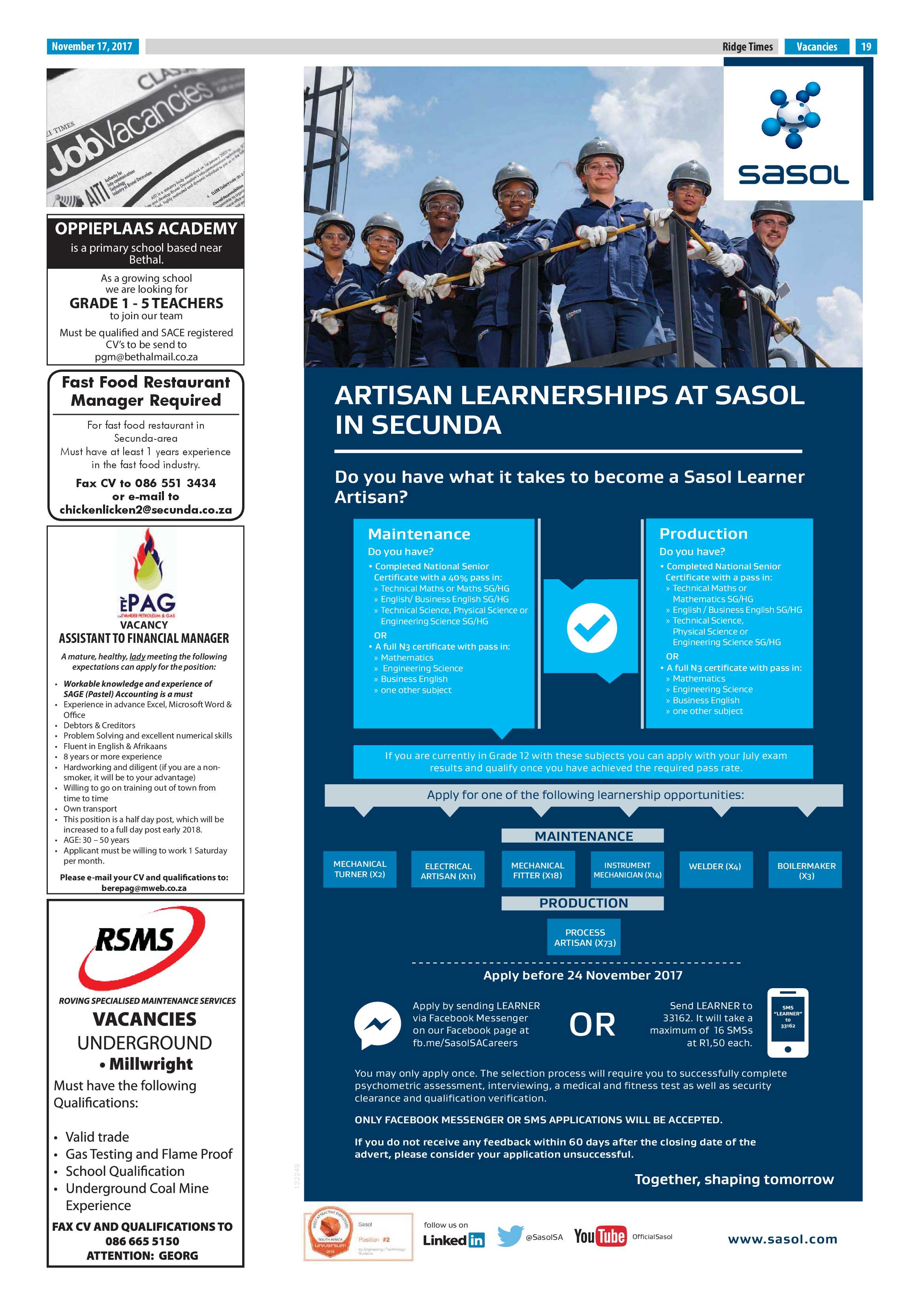 Ridge Times, 17 November 2017 page 19