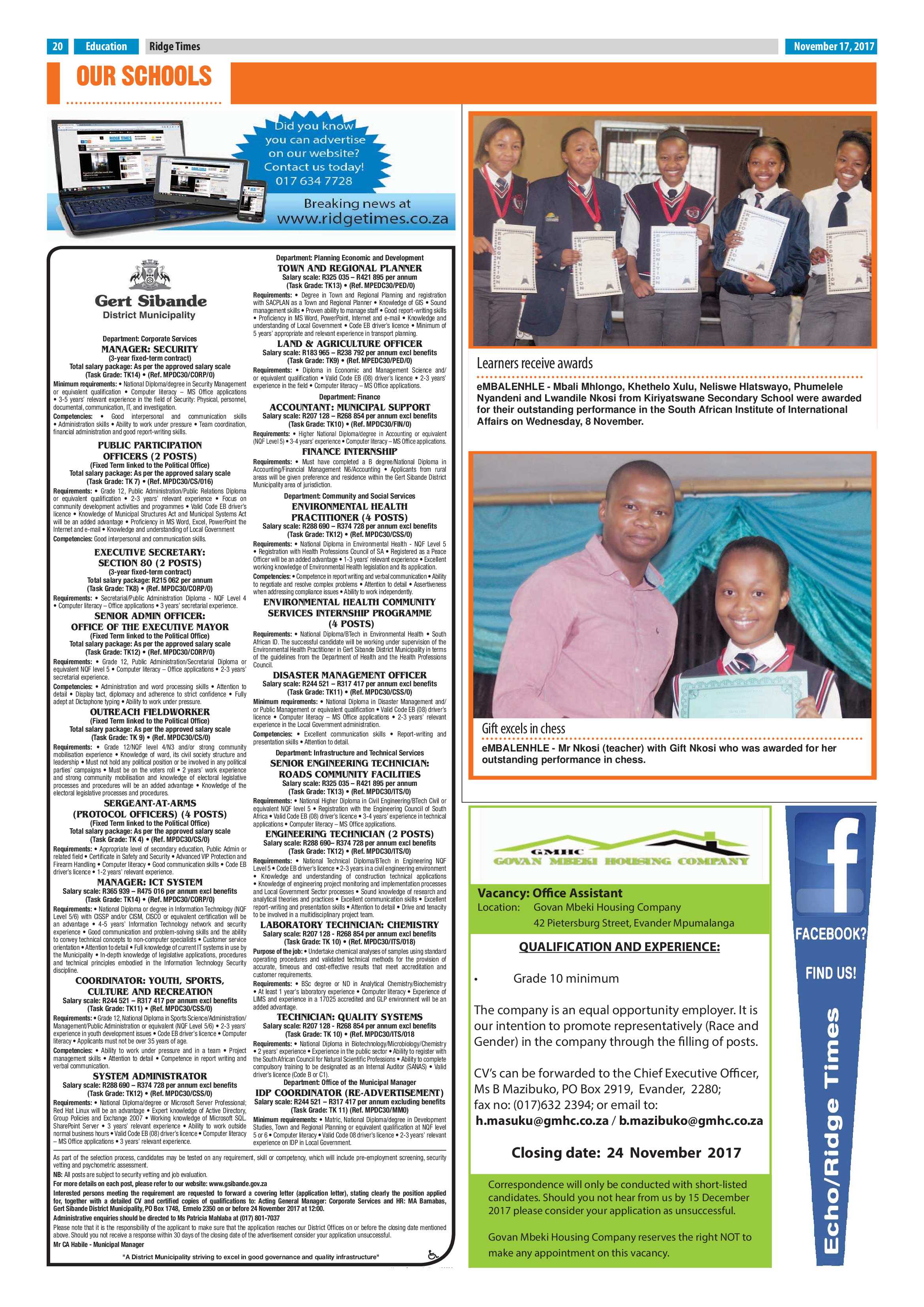 Ridge Times, 17 November 2017 page 20