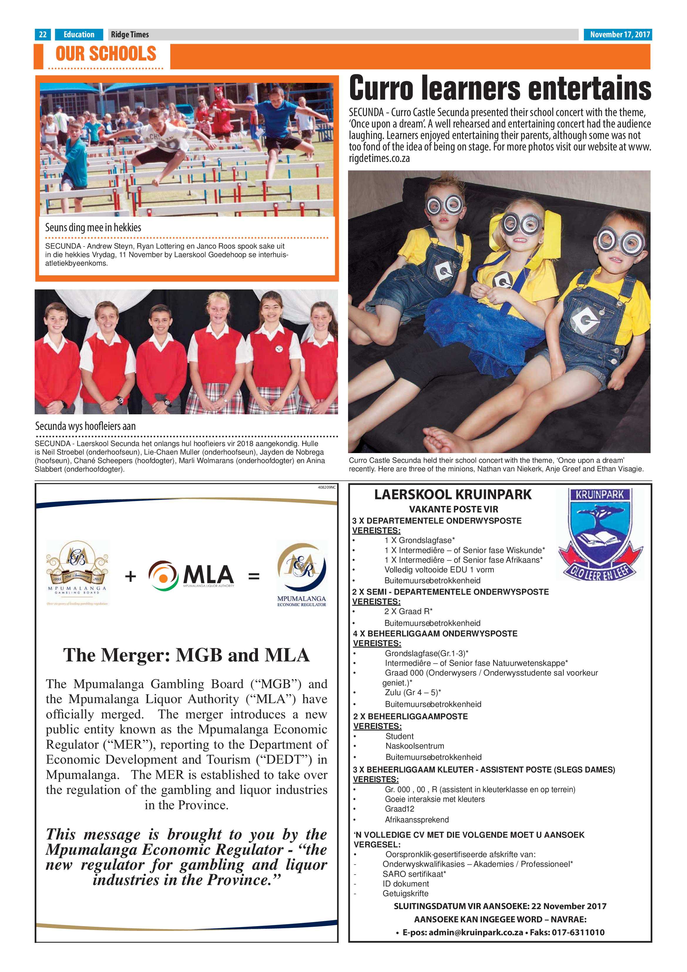 Ridge Times, 17 November 2017 page 22