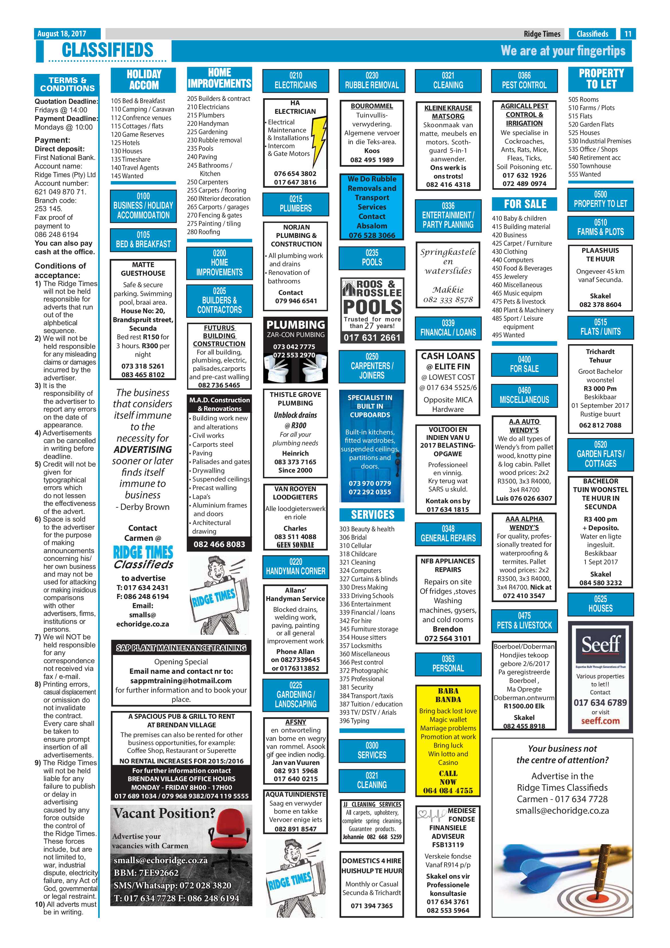 Ridge Times, 18 August 2017 page 11