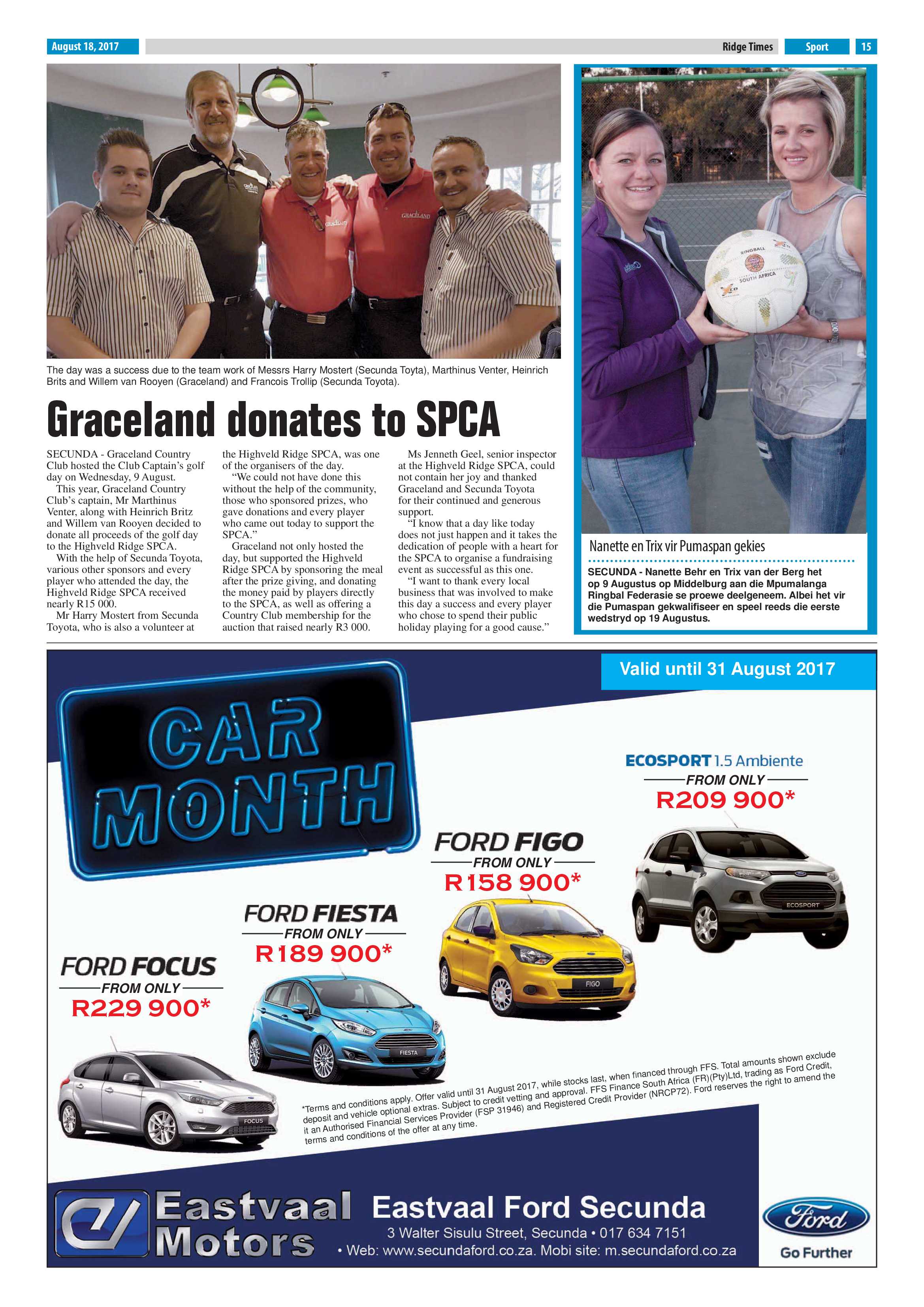 Ridge Times, 18 August 2017 page 15