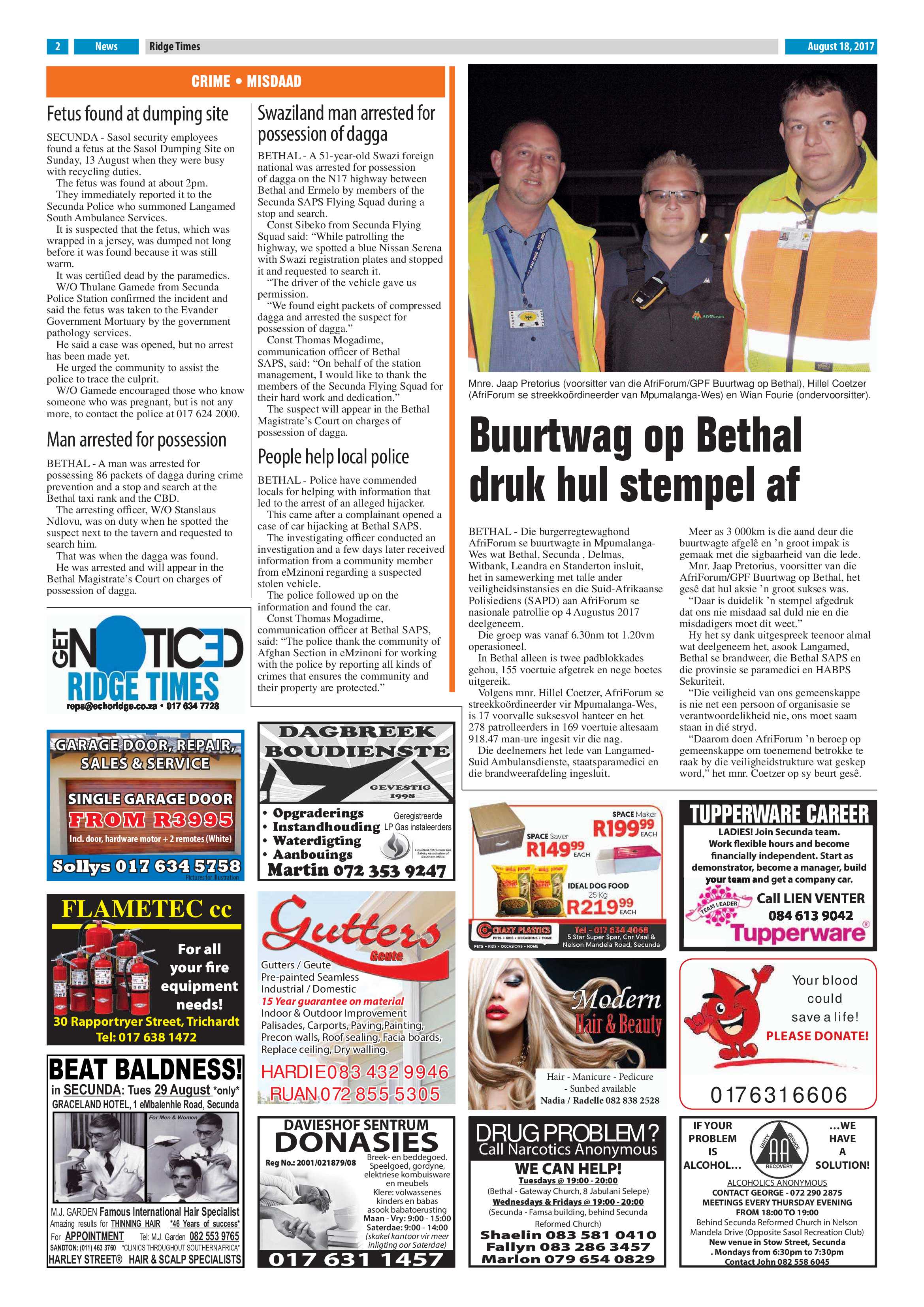 Ridge Times, 18 August 2017 page 2