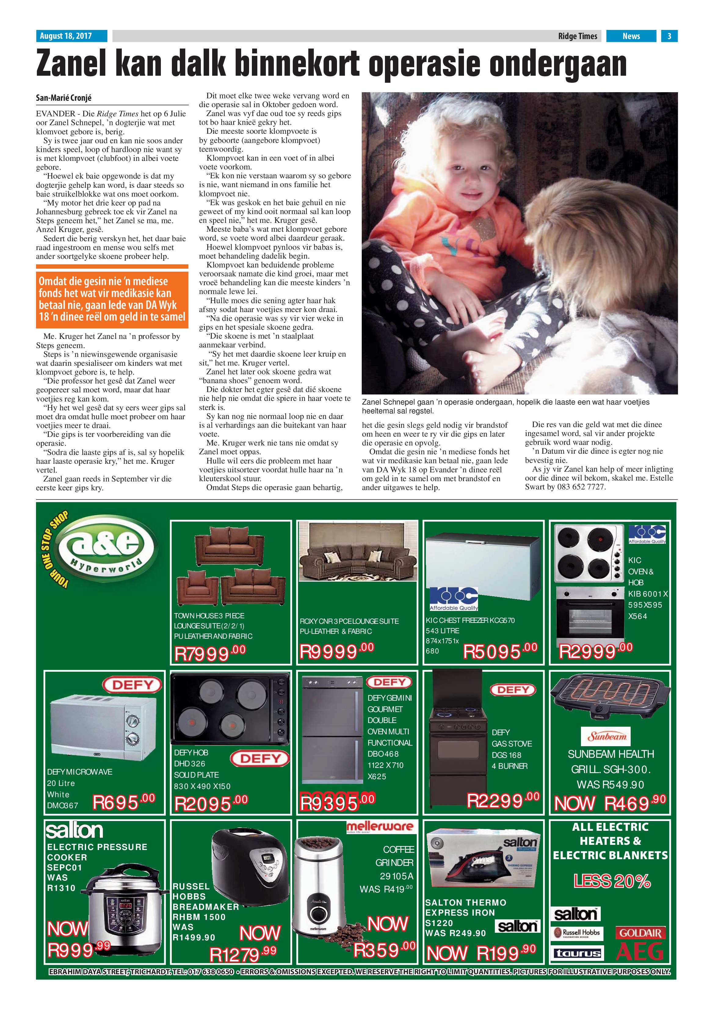 Ridge Times, 18 August 2017 page 3