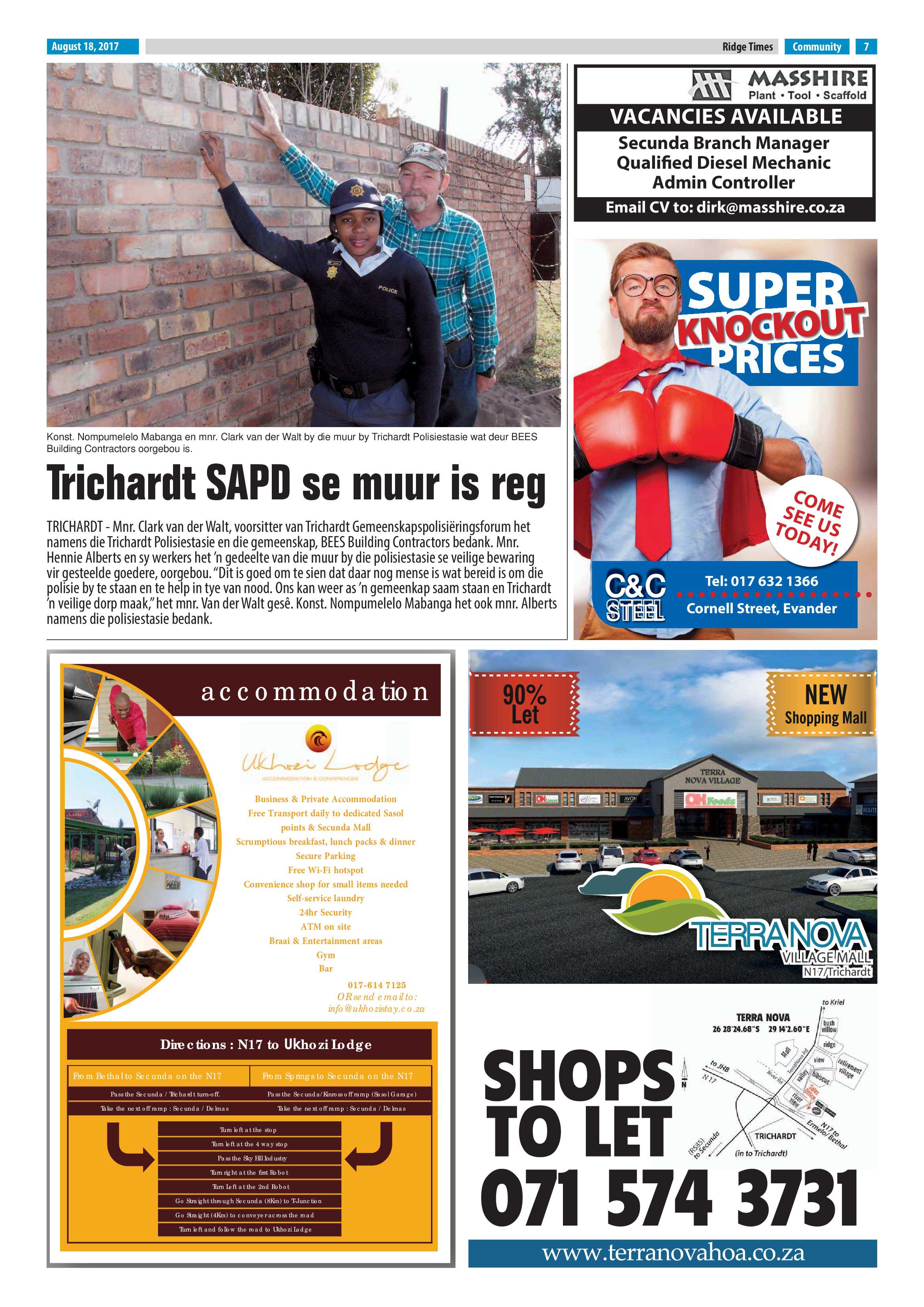Ridge Times, 18 August 2017 page 7