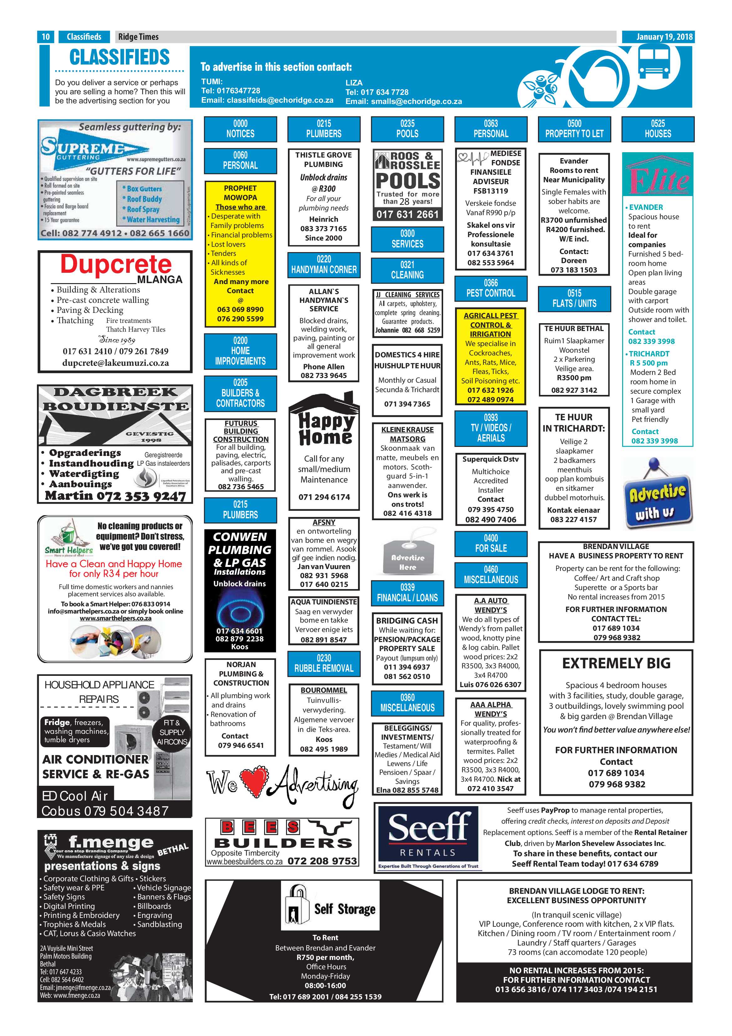 Ridge Times, 19 January 2018 page 10
