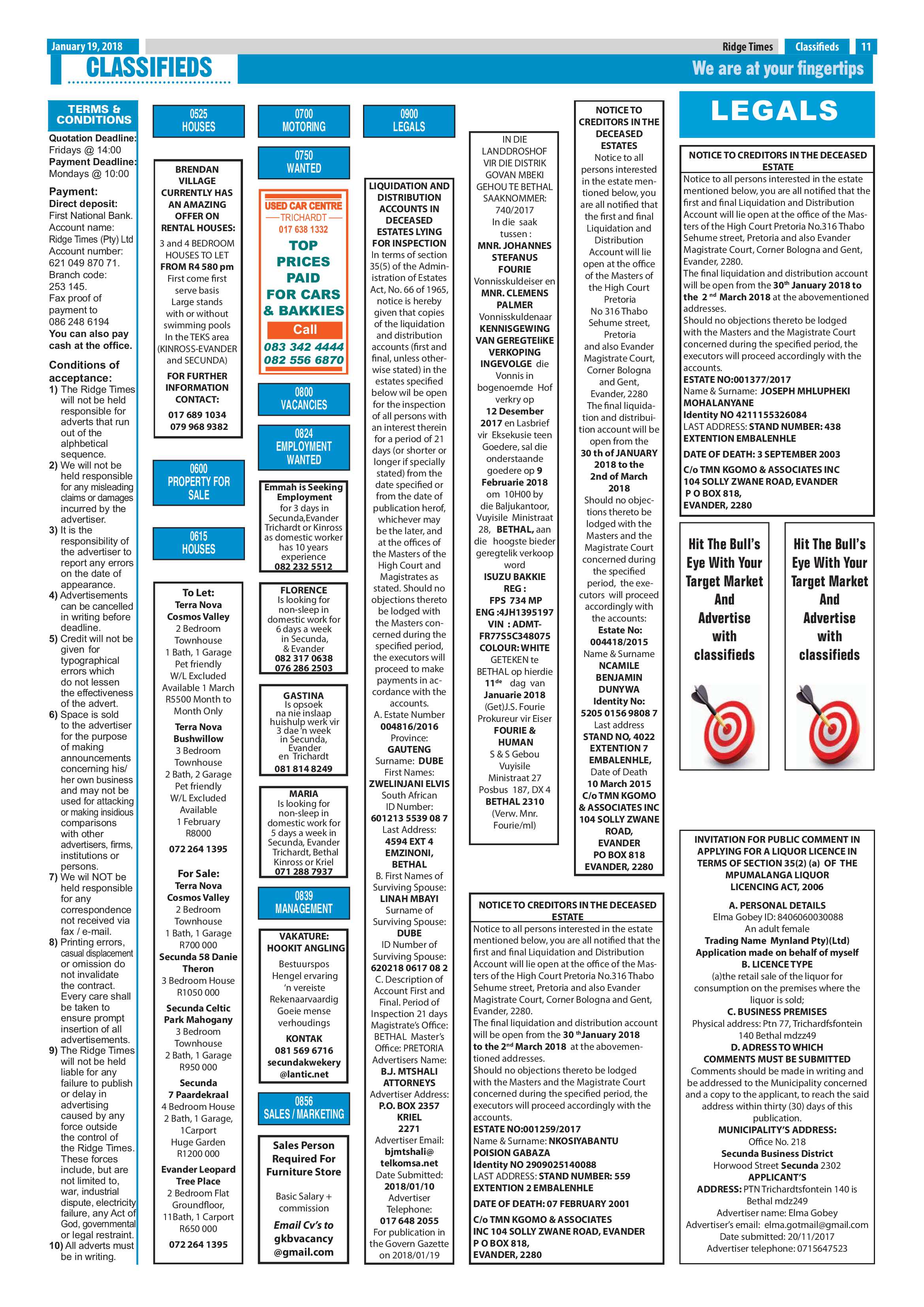 Ridge Times, 19 January 2018 page 11