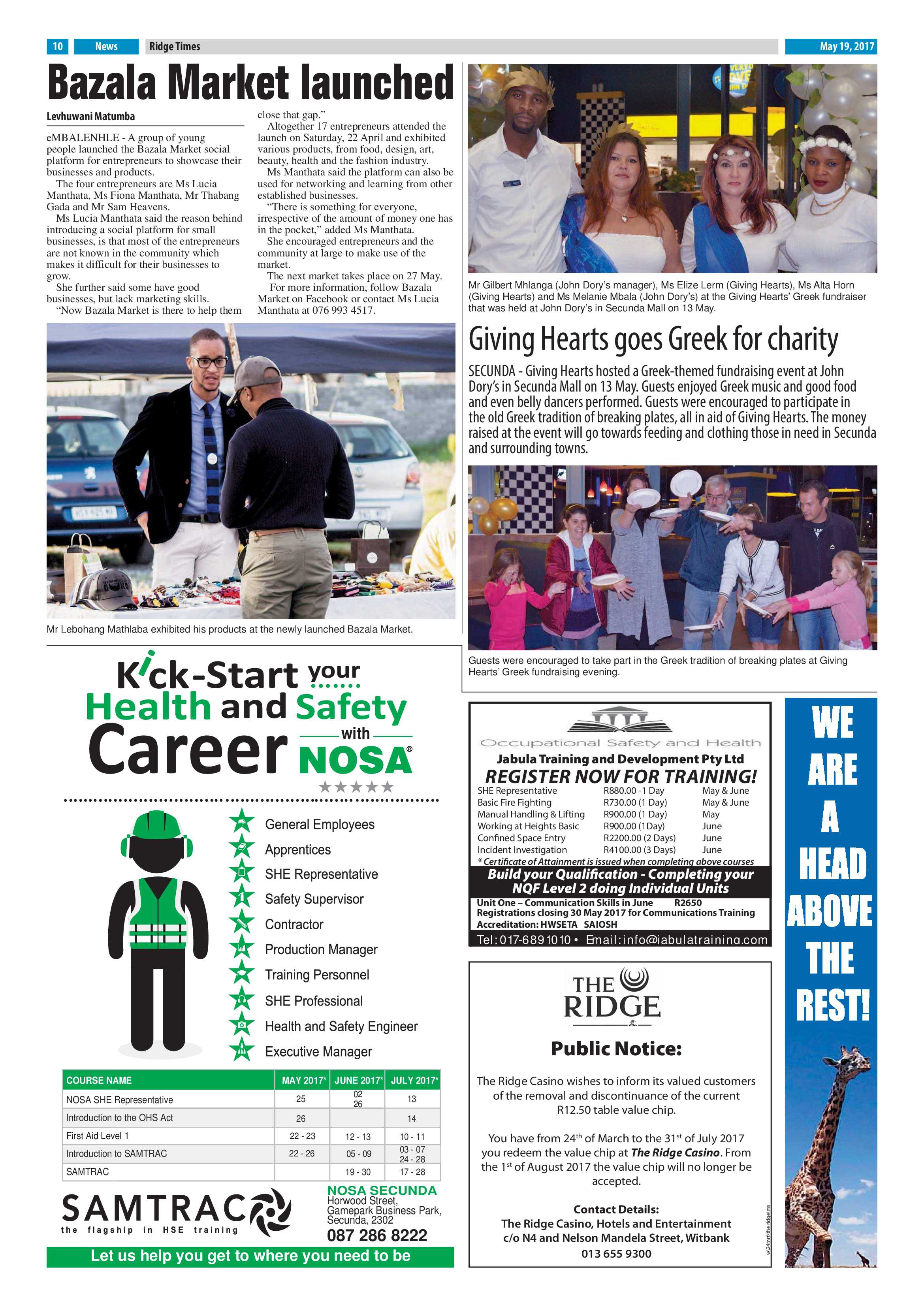 Ridge Times, 19 May 2017 page 10