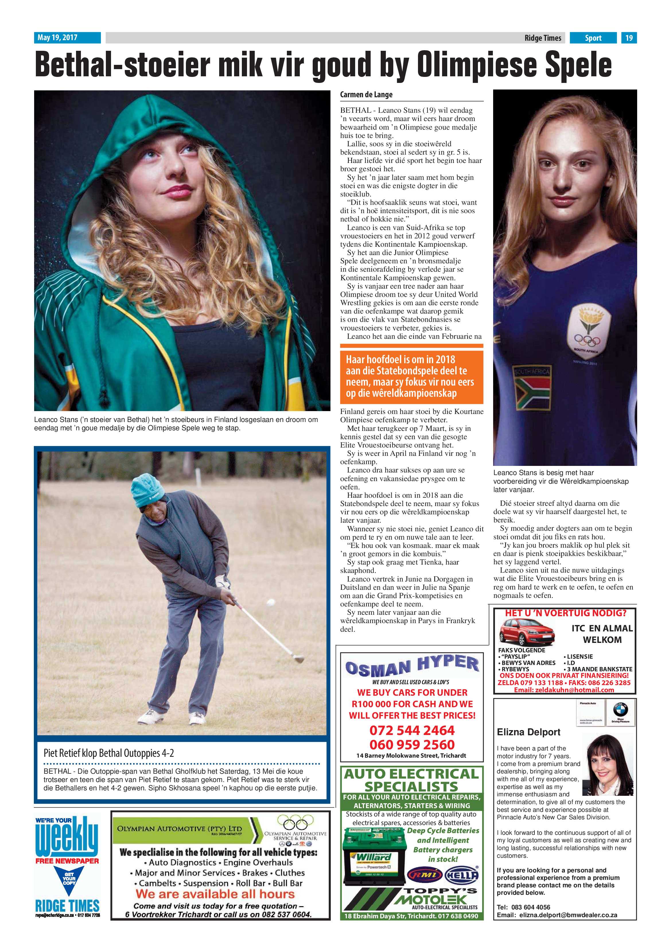 Ridge Times, 19 May 2017 page 19