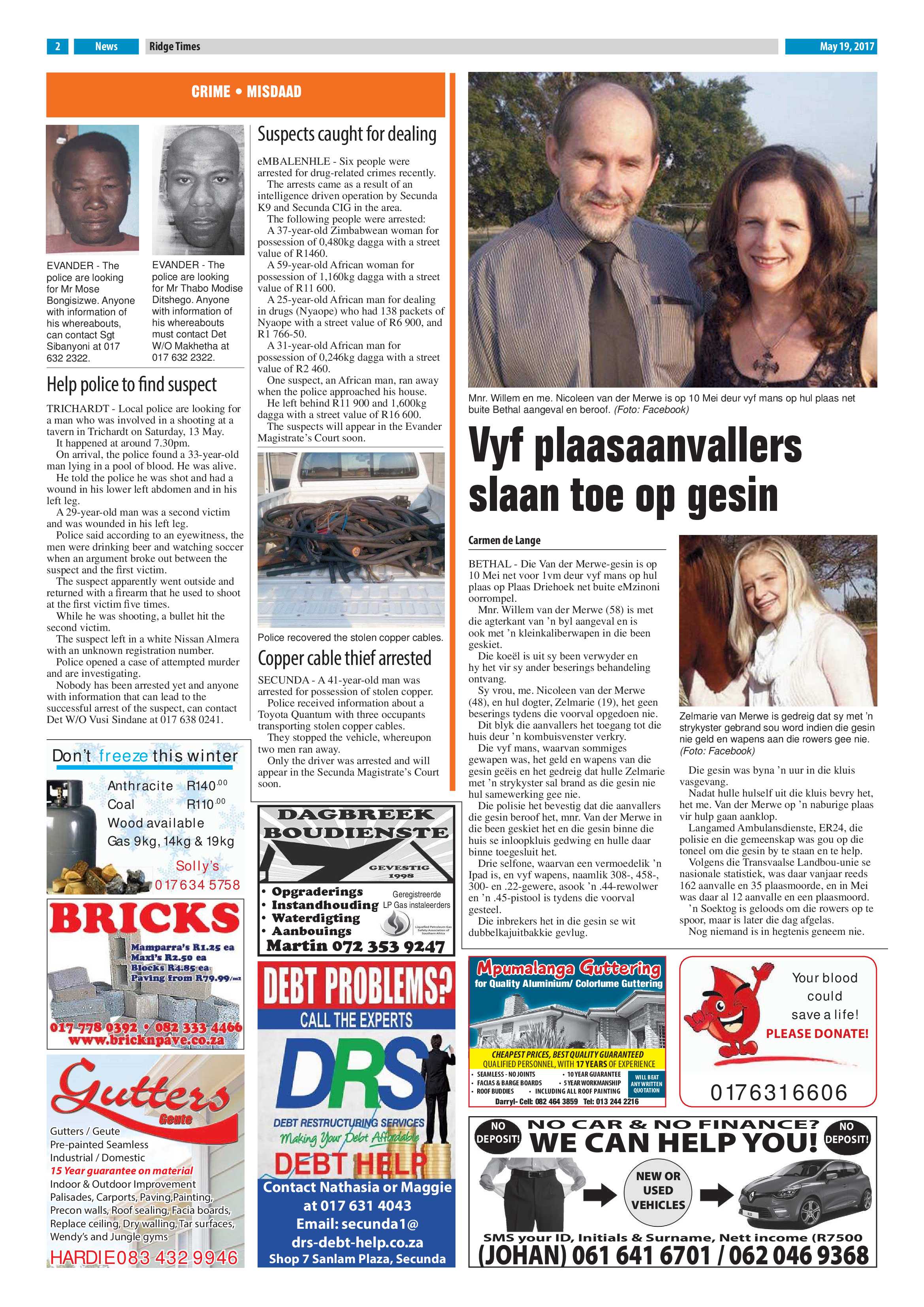 Ridge Times, 19 May 2017 page 2