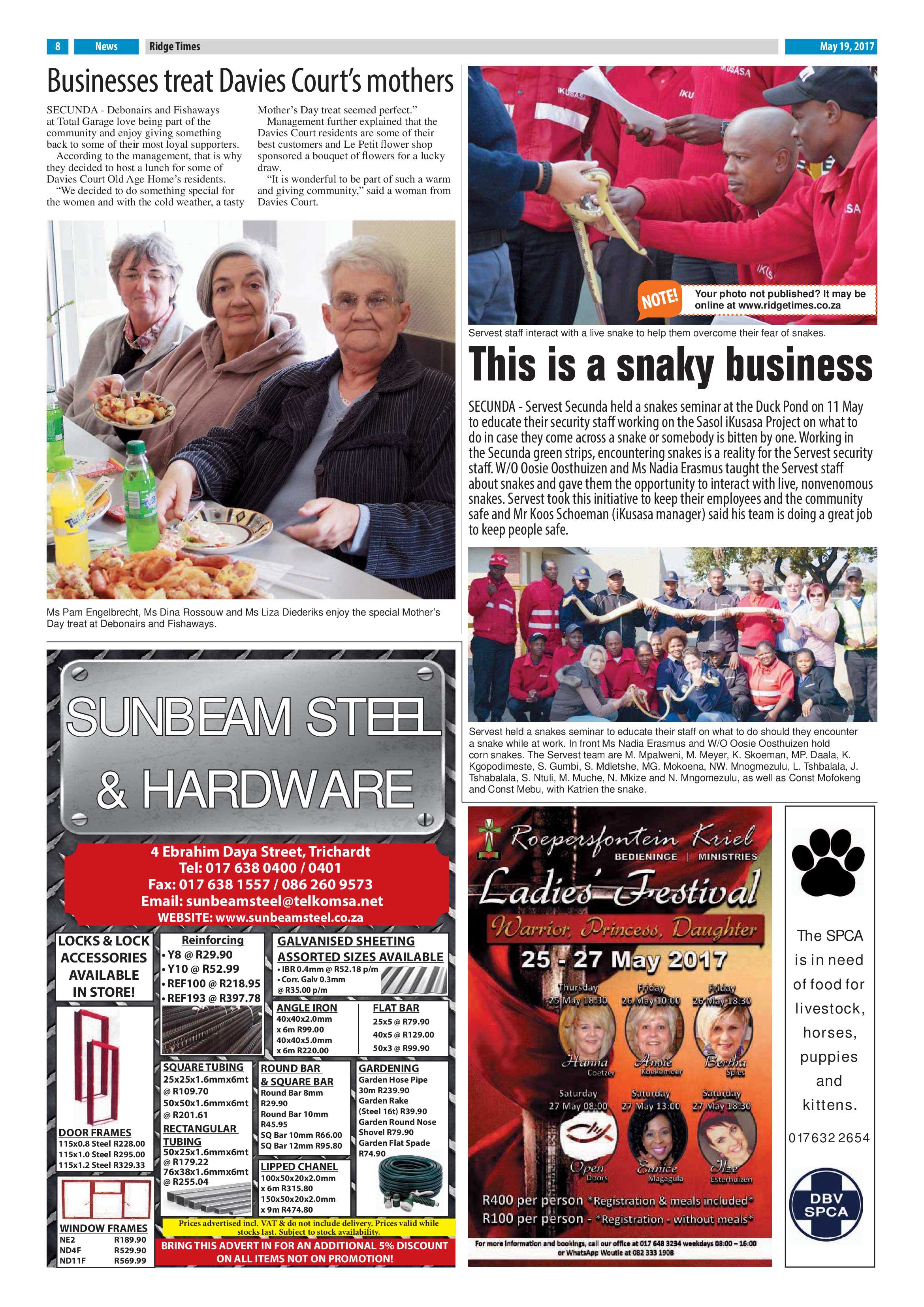 Ridge Times, 19 May 2017 page 8