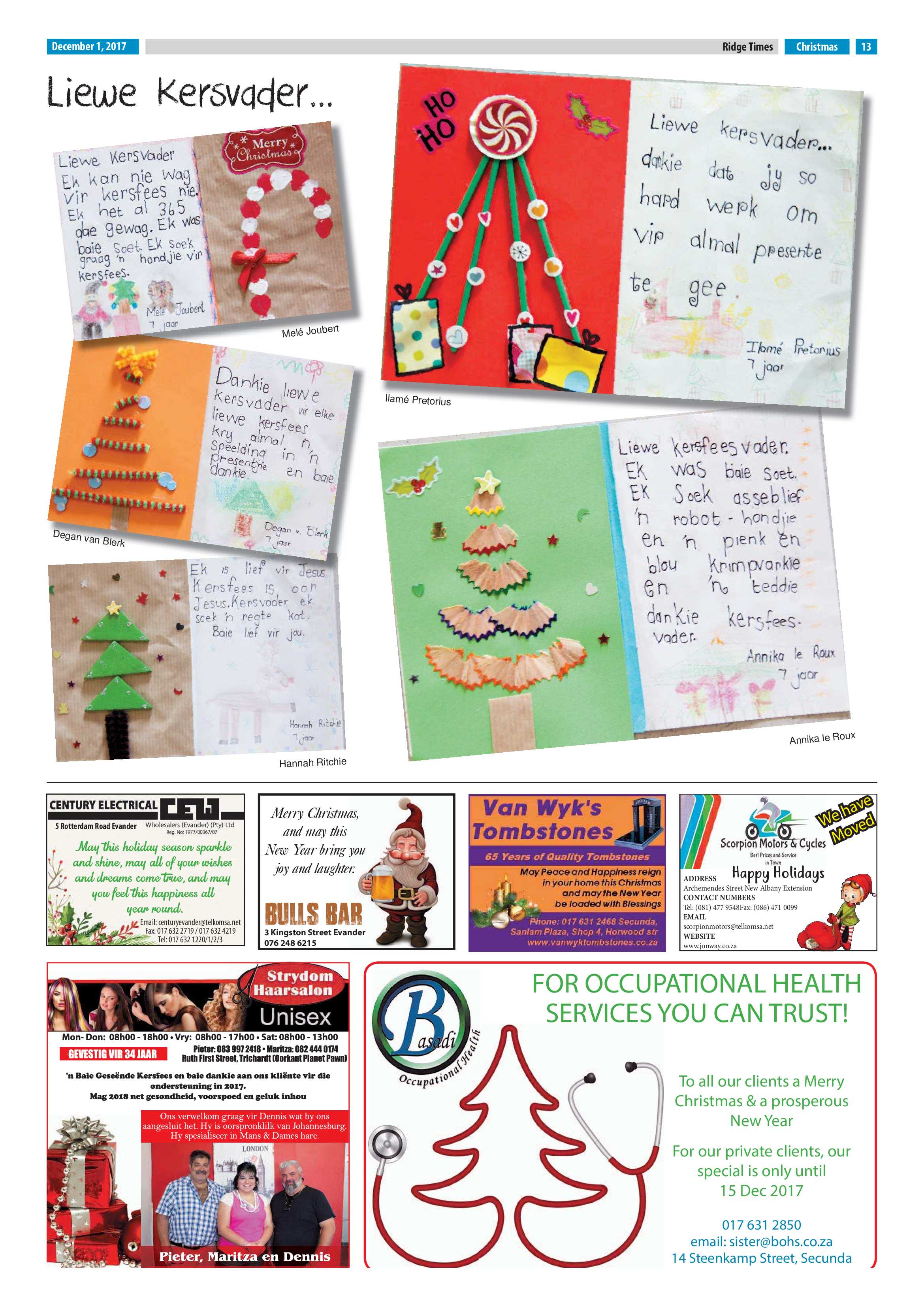 Ridge Times, 1 December 2017 page 13