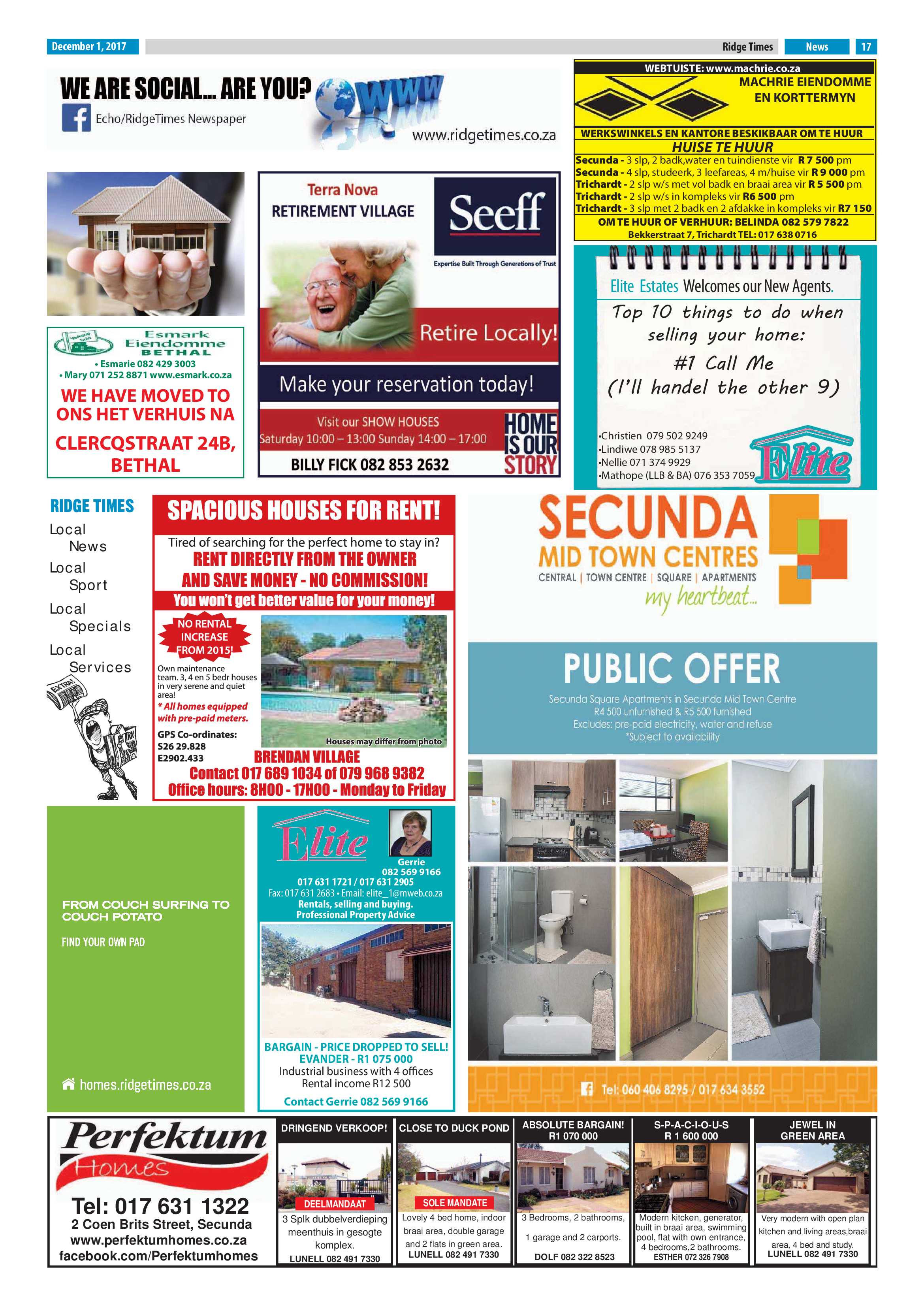 Ridge Times, 1 December 2017 page 17