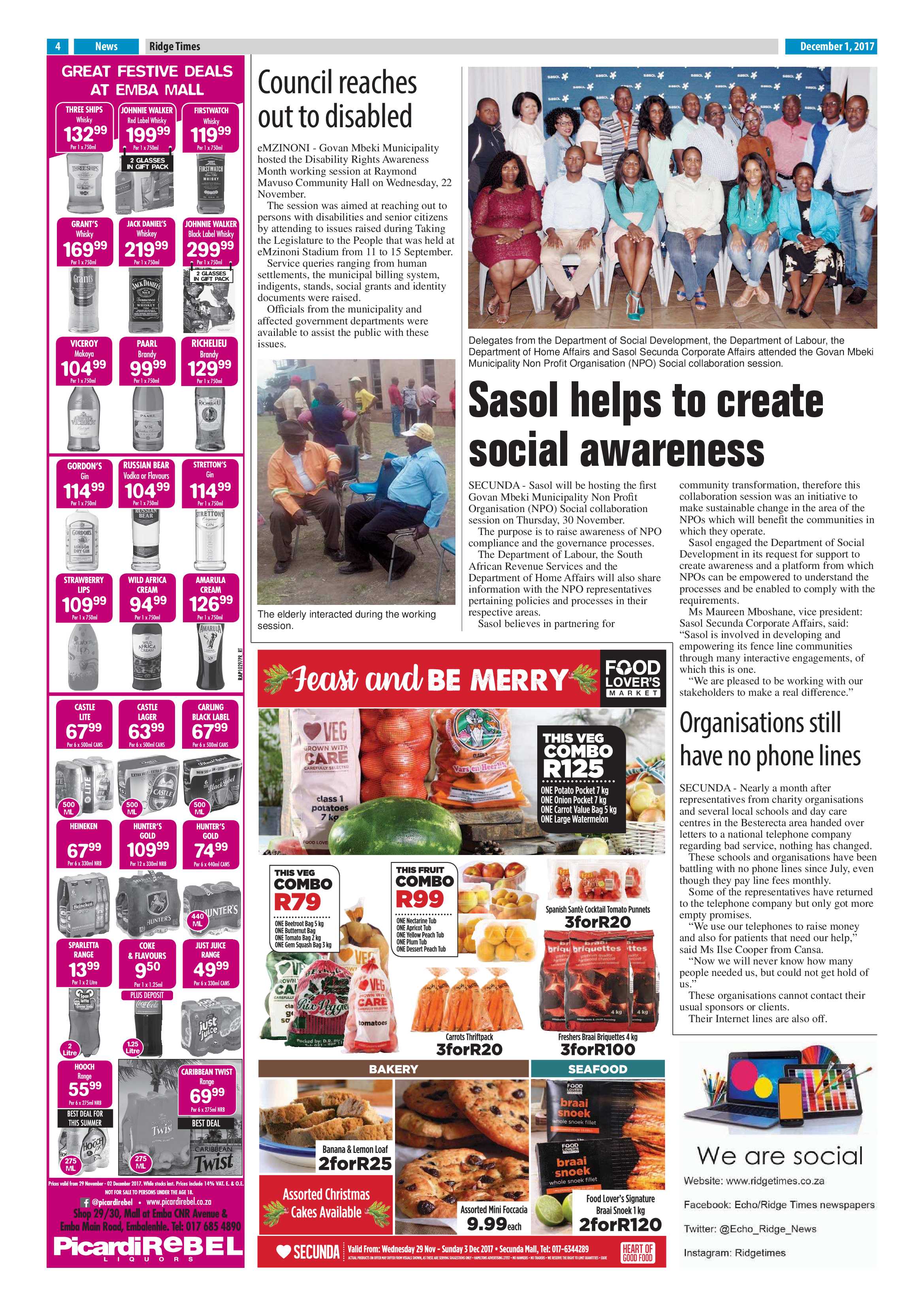 Ridge Times, 1 December 2017 page 4