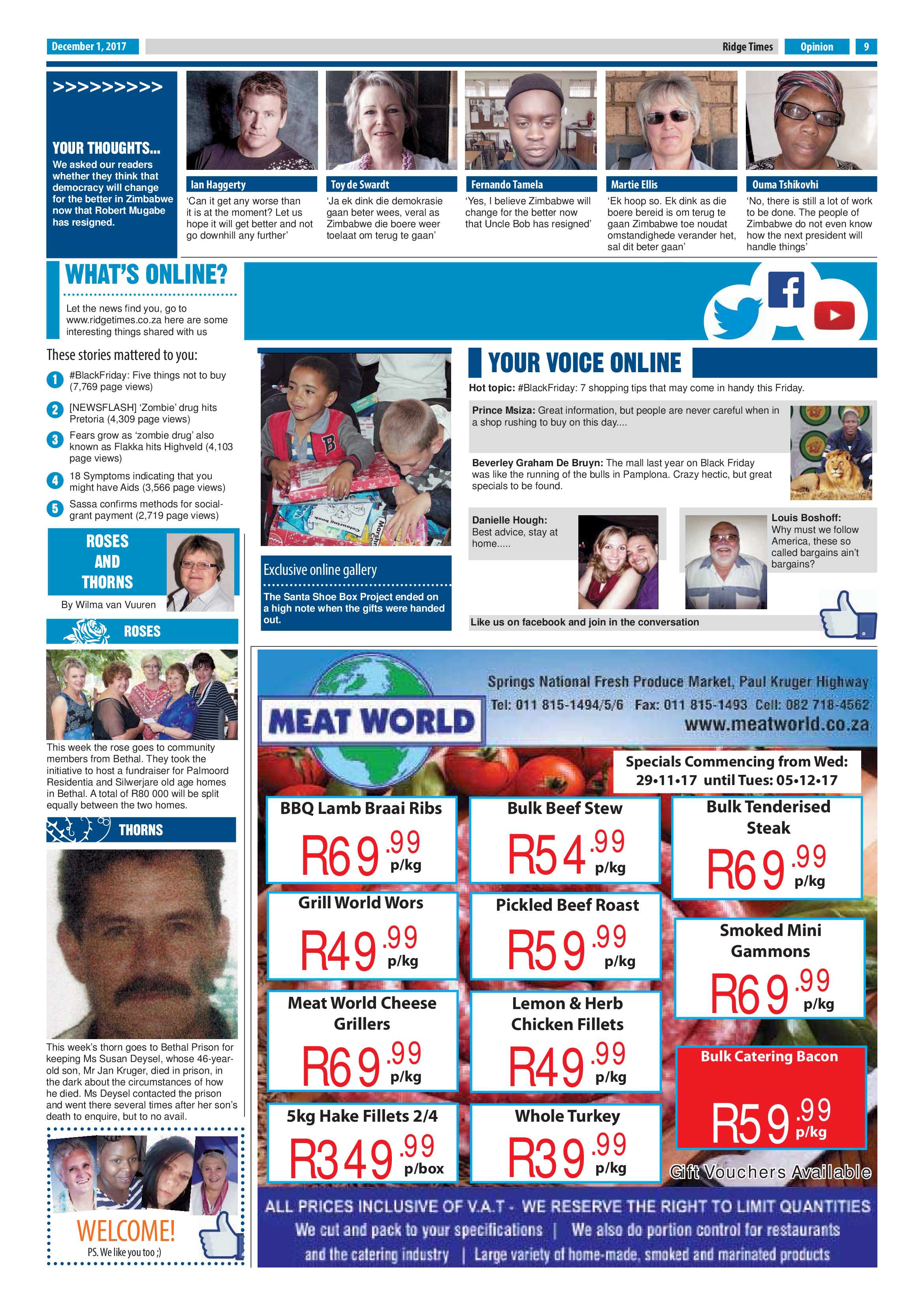 Ridge Times, 1 December 2017 page 9