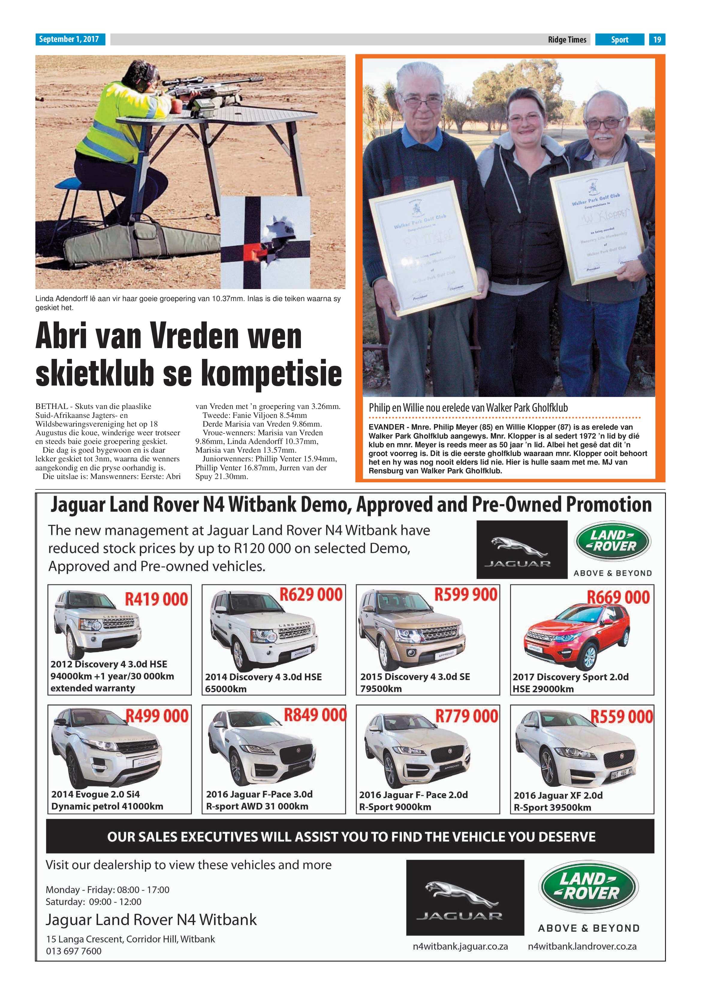 Ridge Times, 1 September 2017 page 19