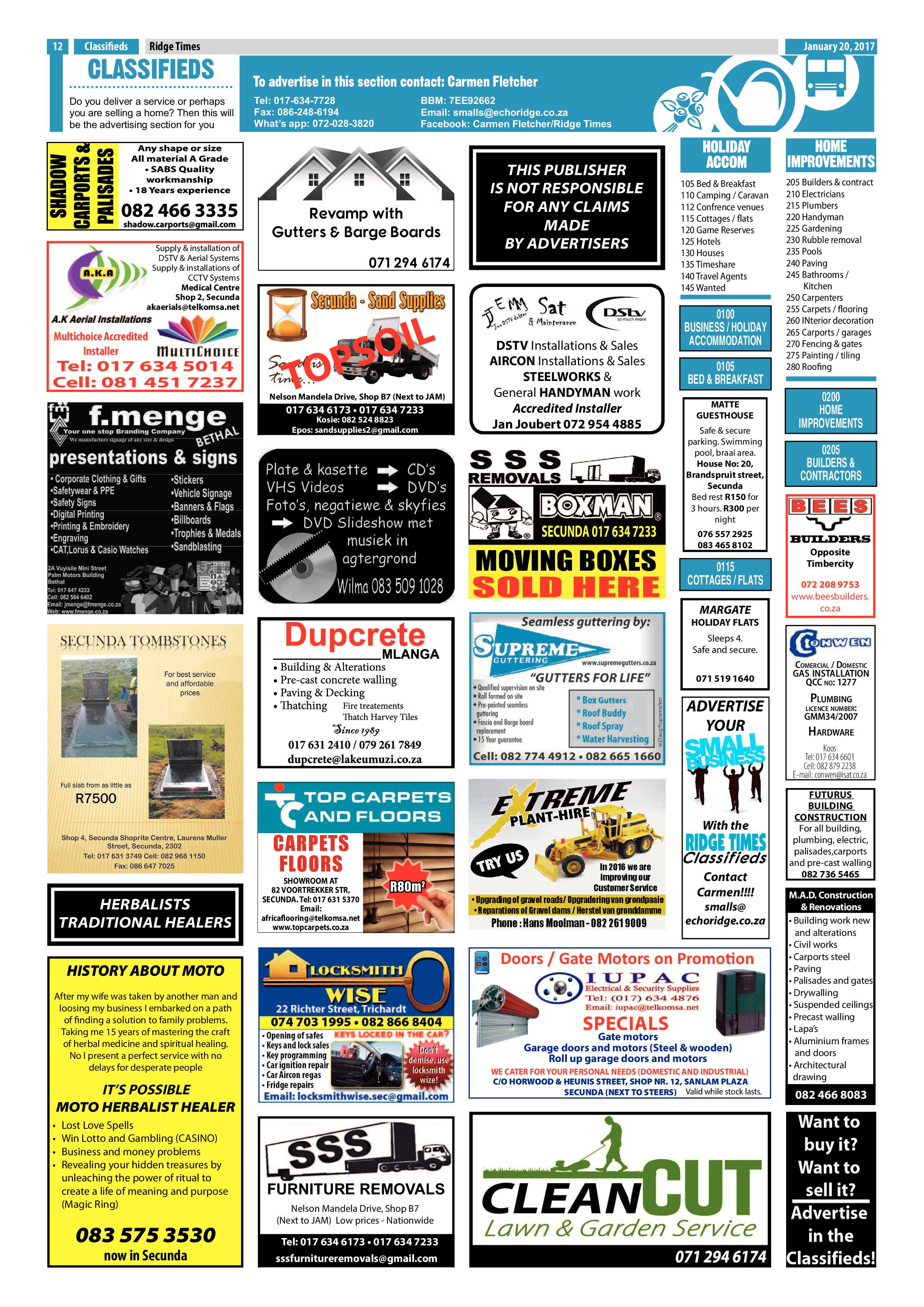 Ridge Times, 20 January 2017 page 12