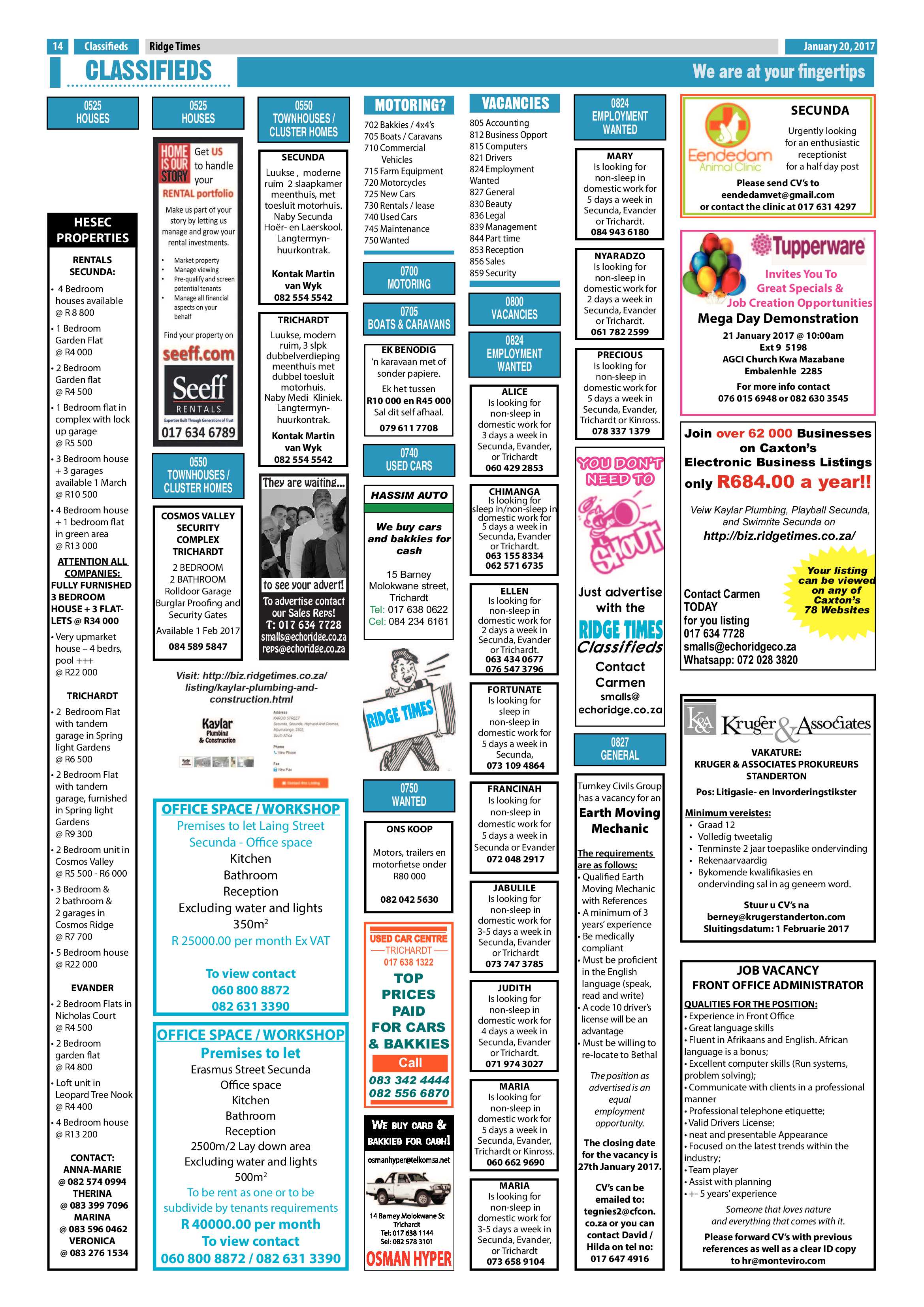 Ridge Times, 20 January 2017 page 14