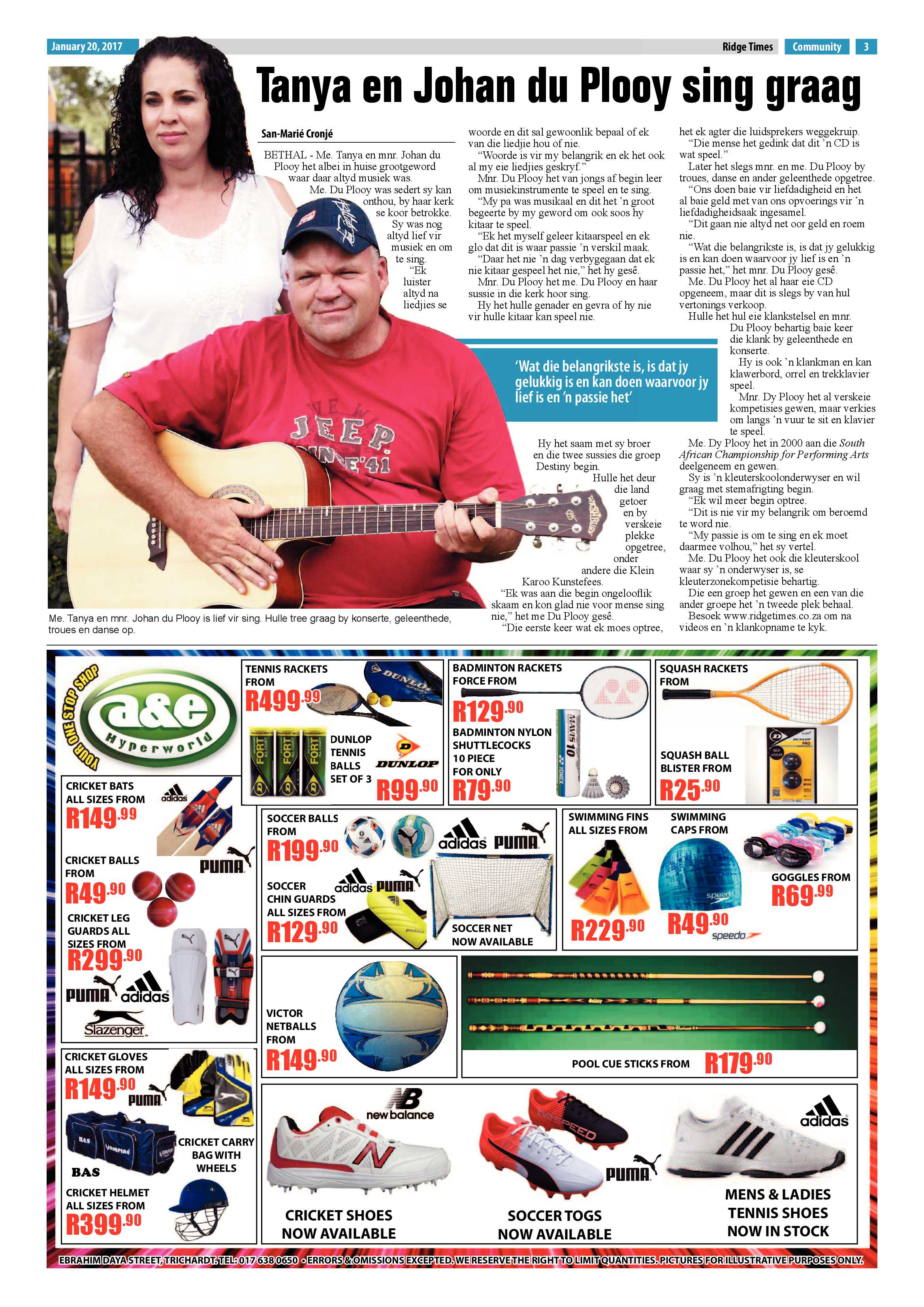 Ridge Times, 20 January 2017 page 3