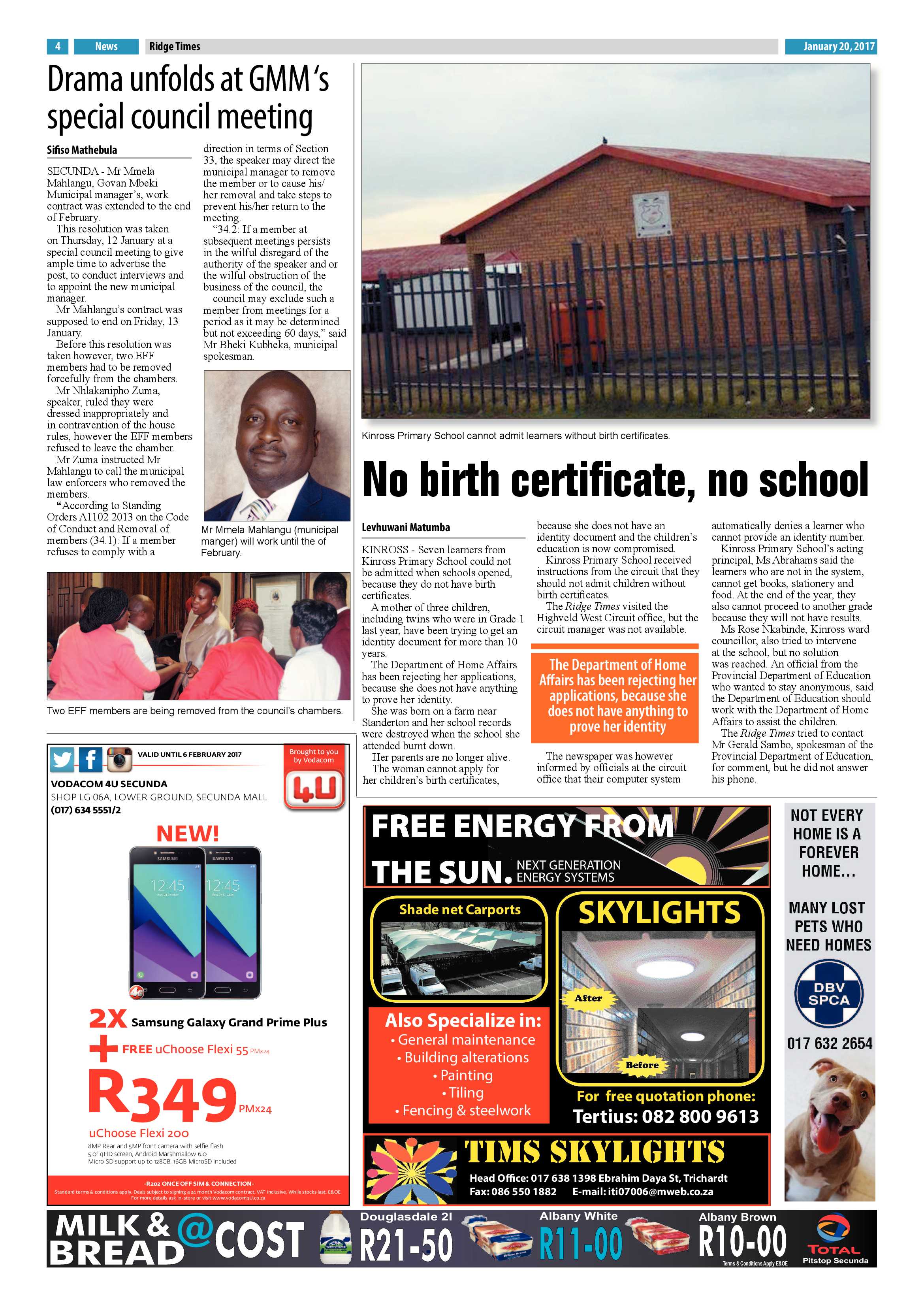 Ridge Times, 20 January 2017 page 4