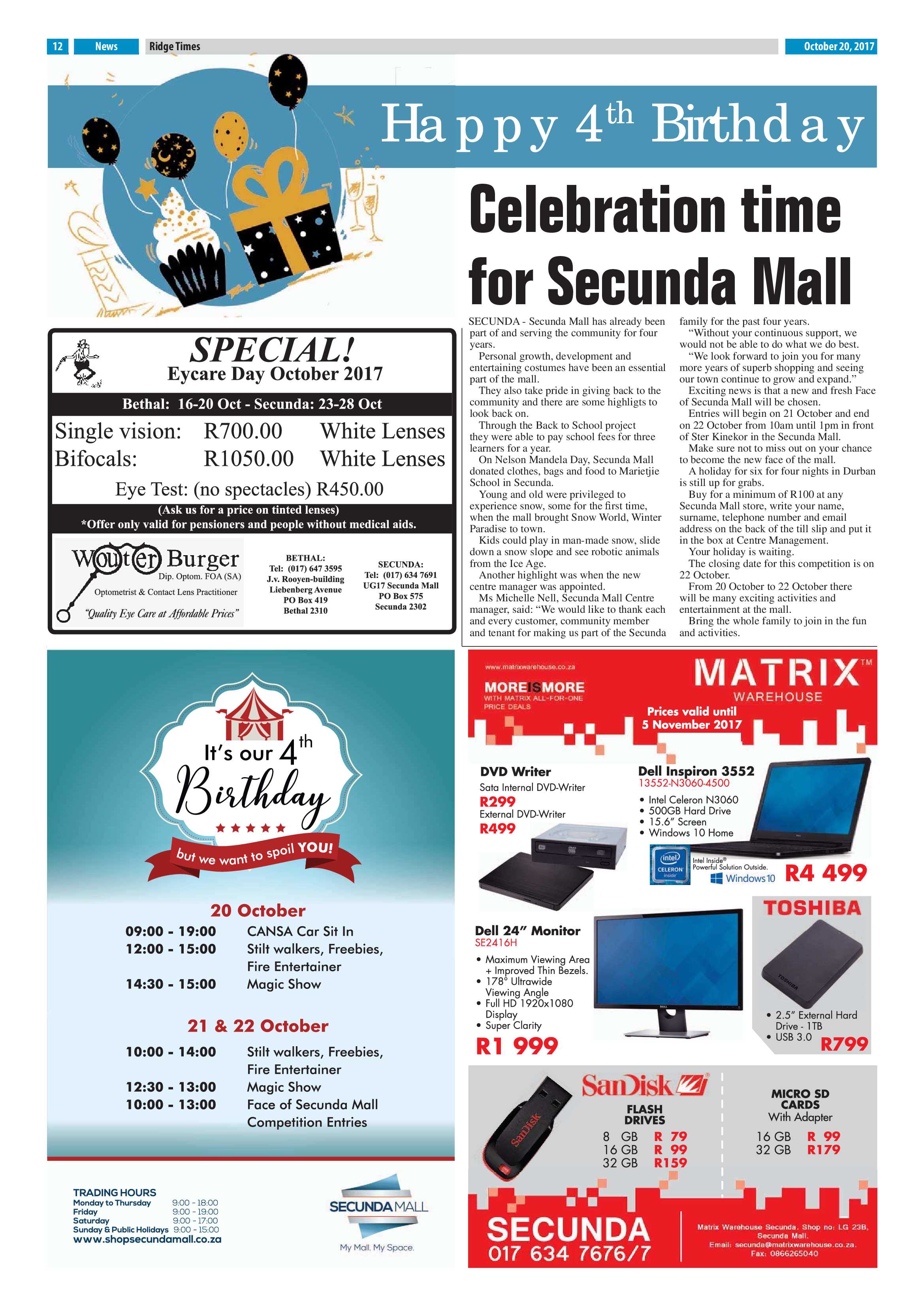 Ridge Times, 20 October 2017 page 12