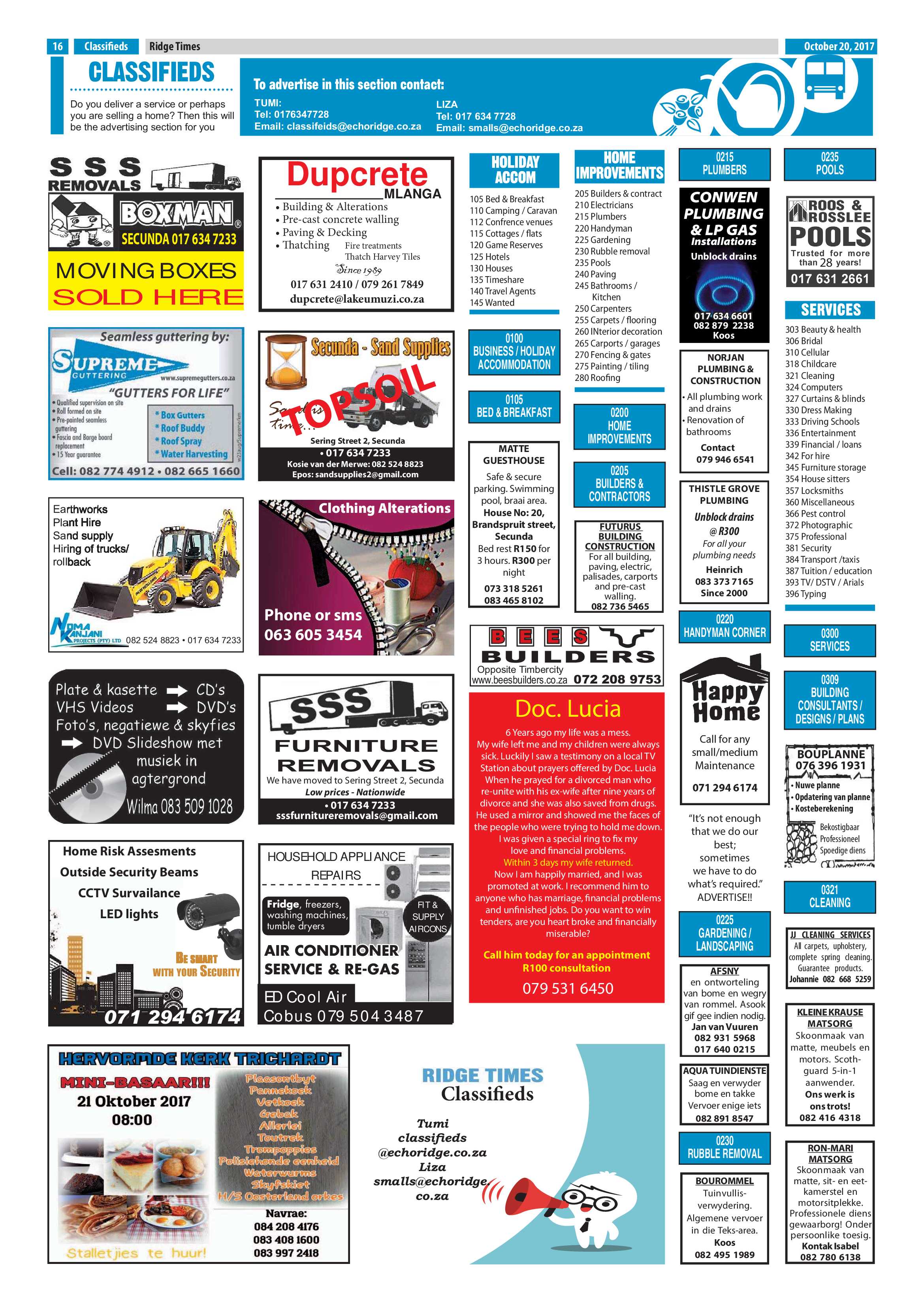 Ridge Times, 20 October 2017 page 16