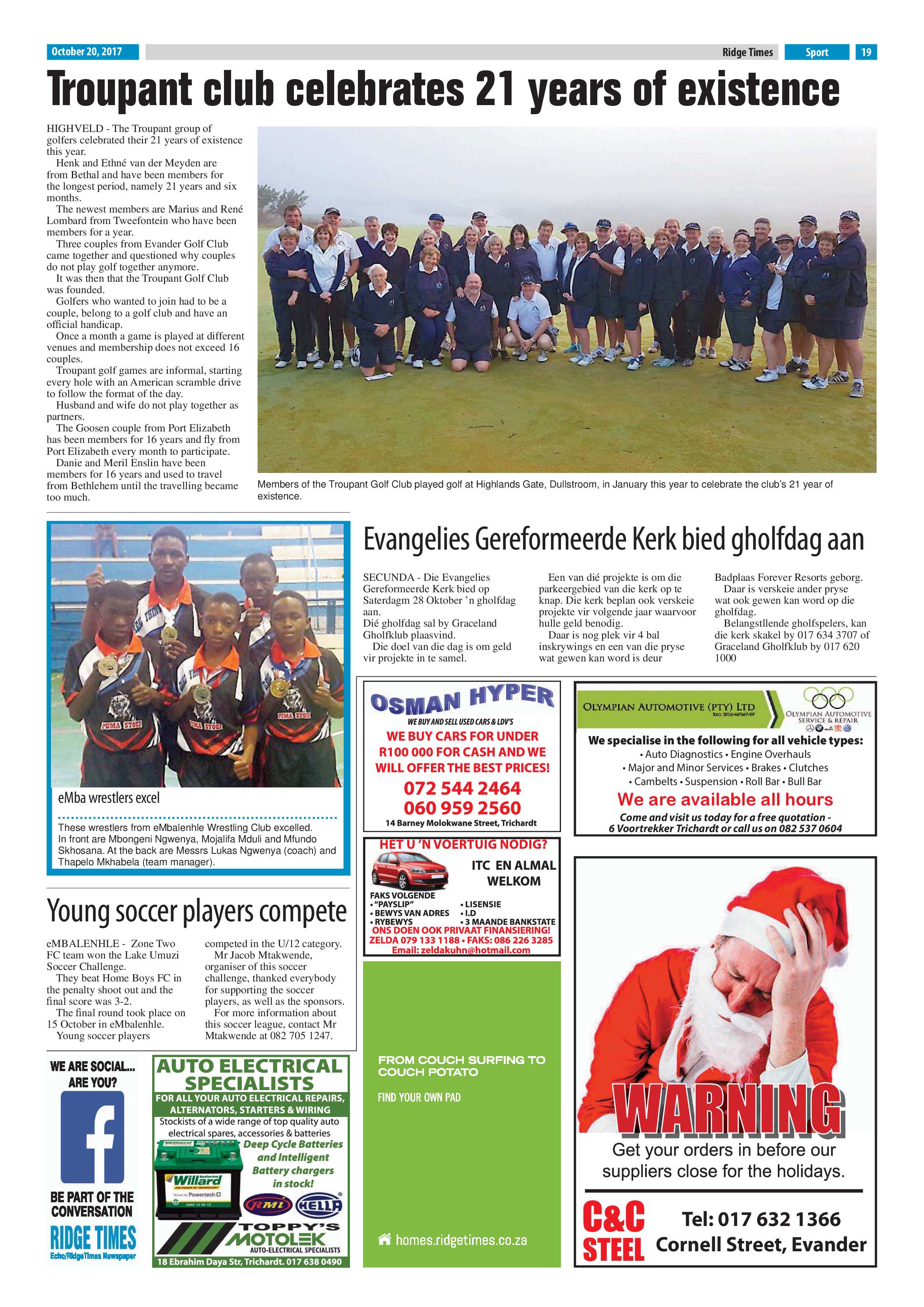 Ridge Times, 20 October 2017 page 19