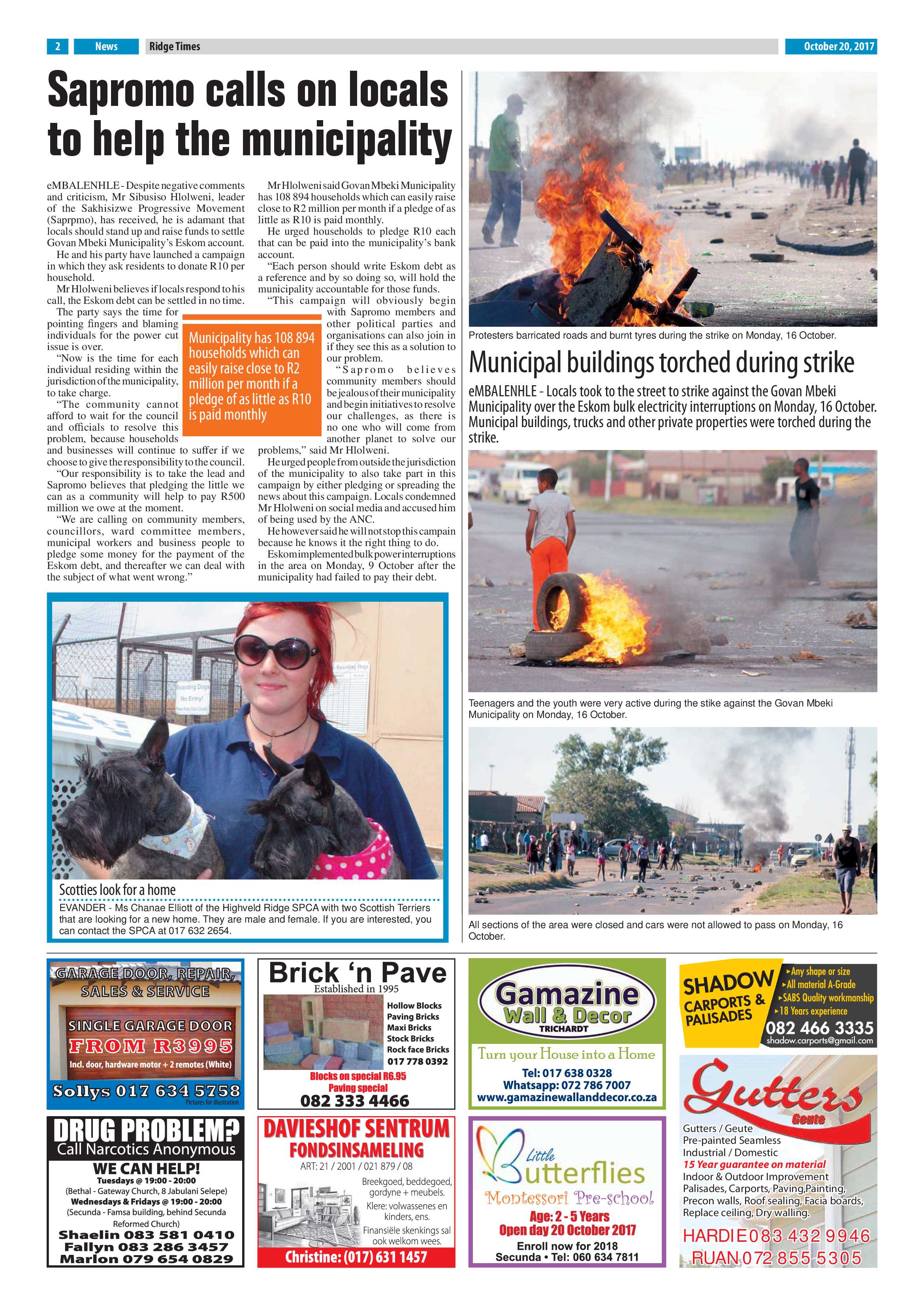Ridge Times, 20 October 2017 page 2