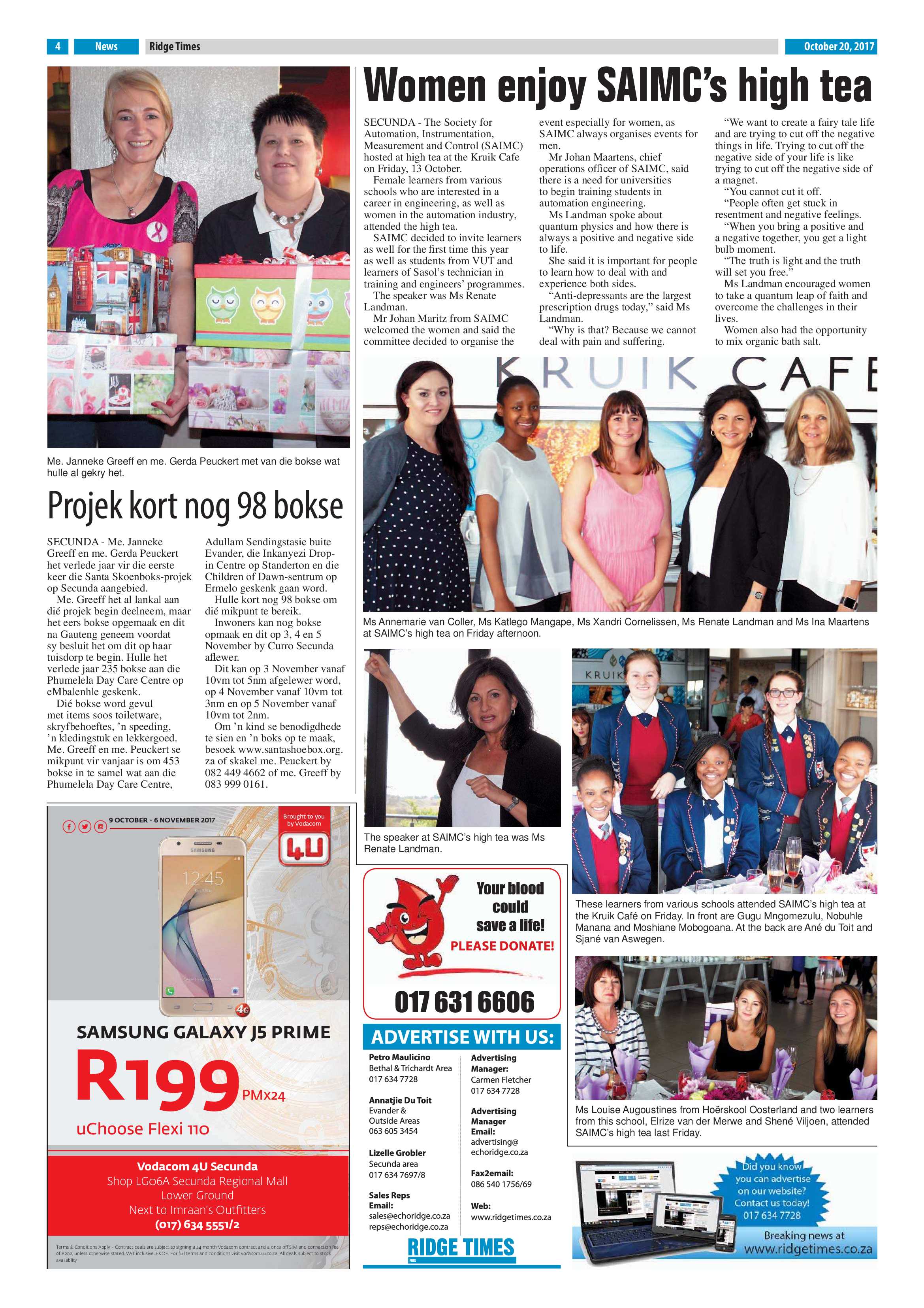 Ridge Times, 20 October 2017 page 4
