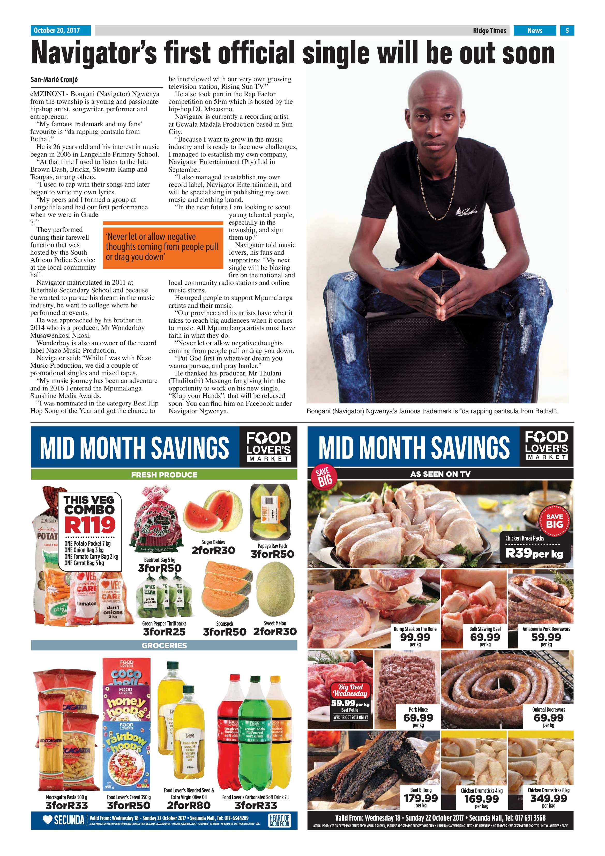 Ridge Times, 20 October 2017 page 5