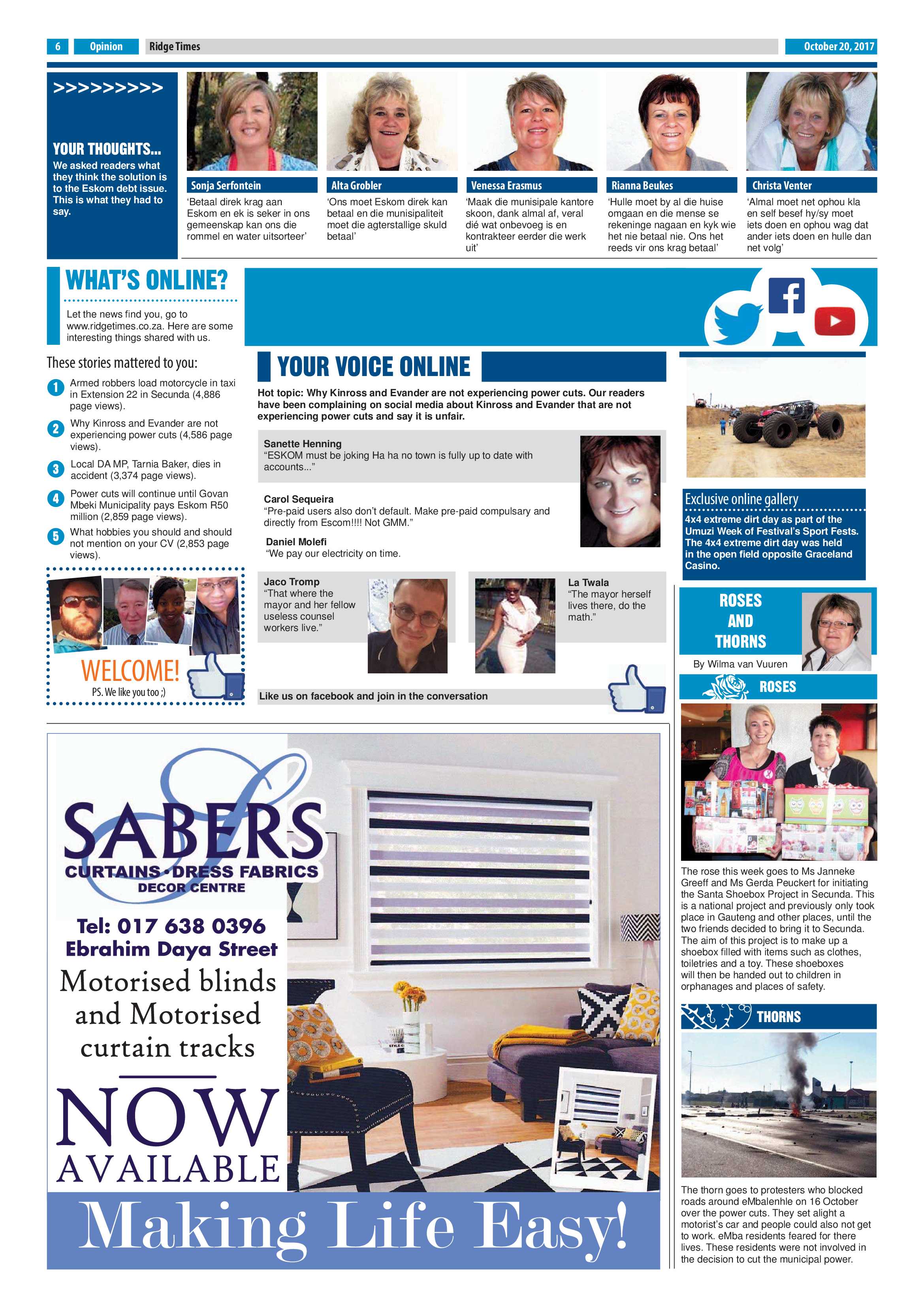 Ridge Times, 20 October 2017 page 6