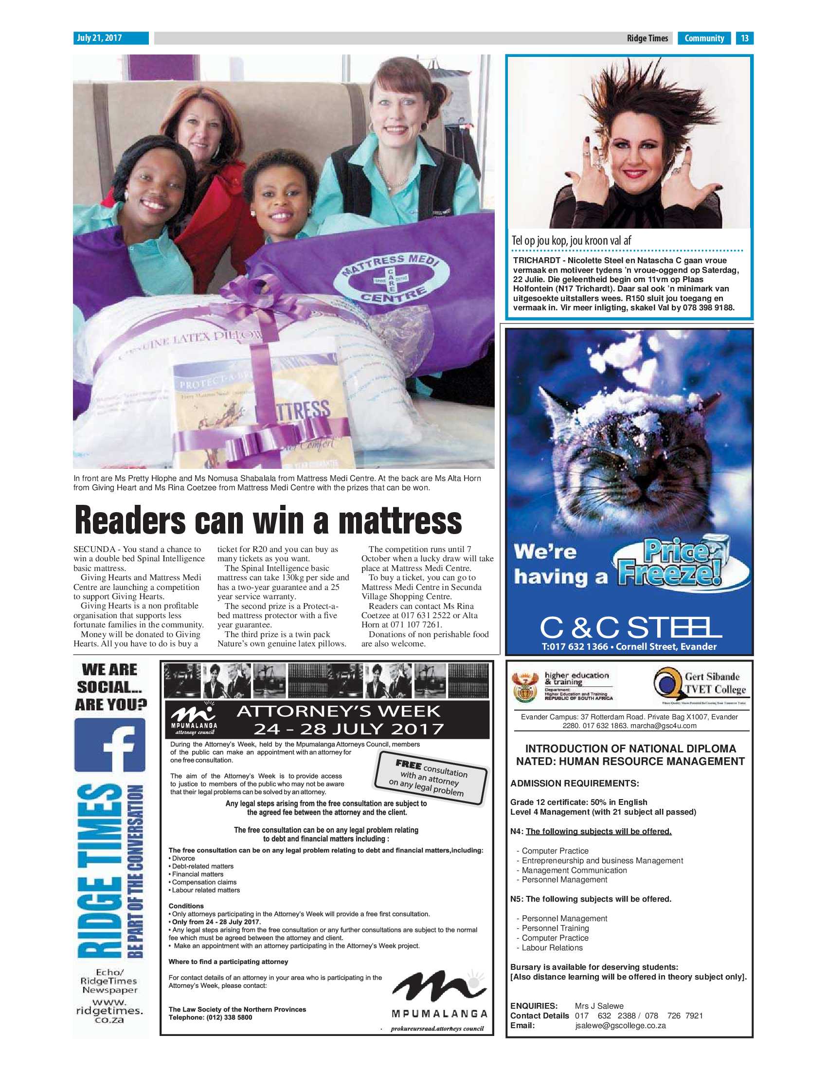 Ridge Times, 21 July 2017 page 13
