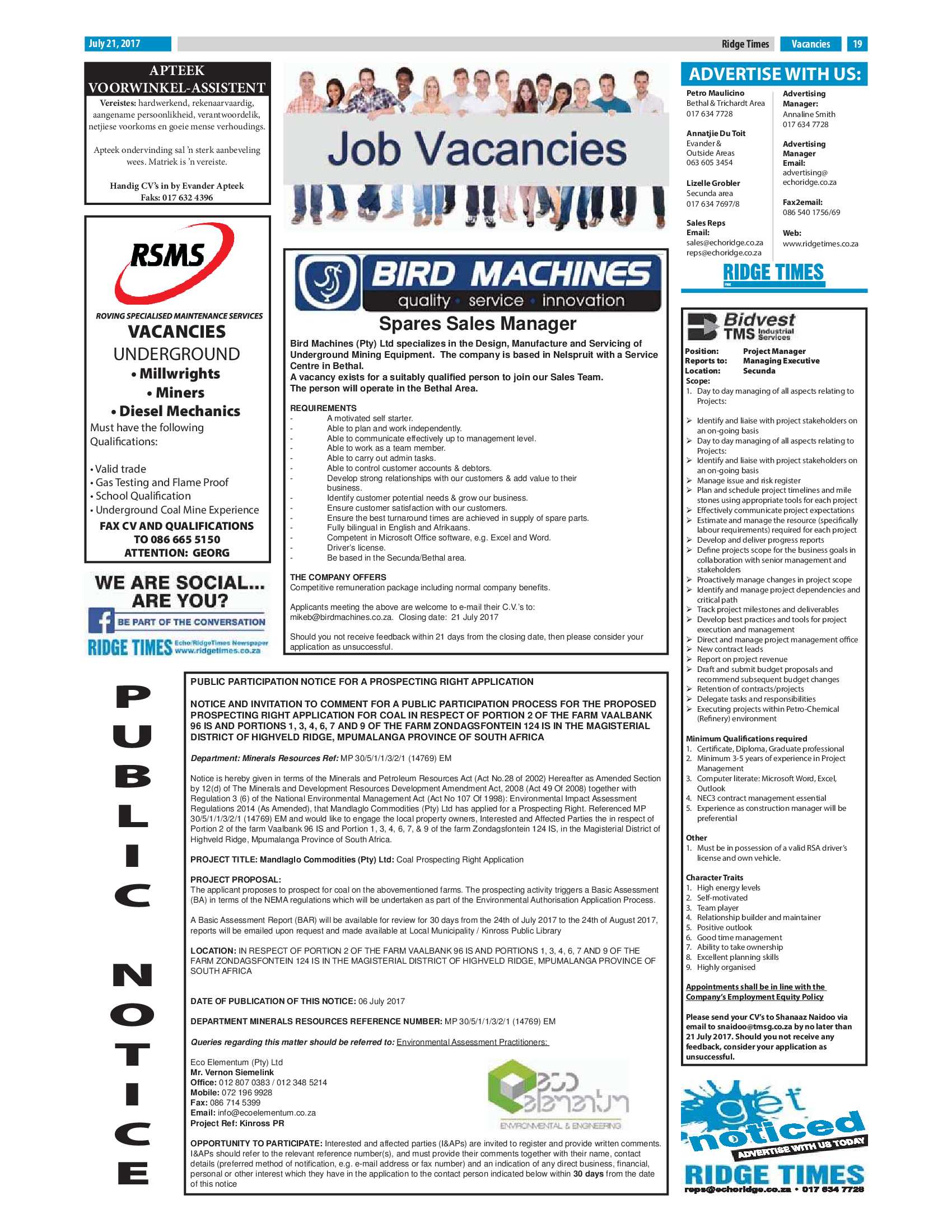 Ridge Times, 21 July 2017 page 19